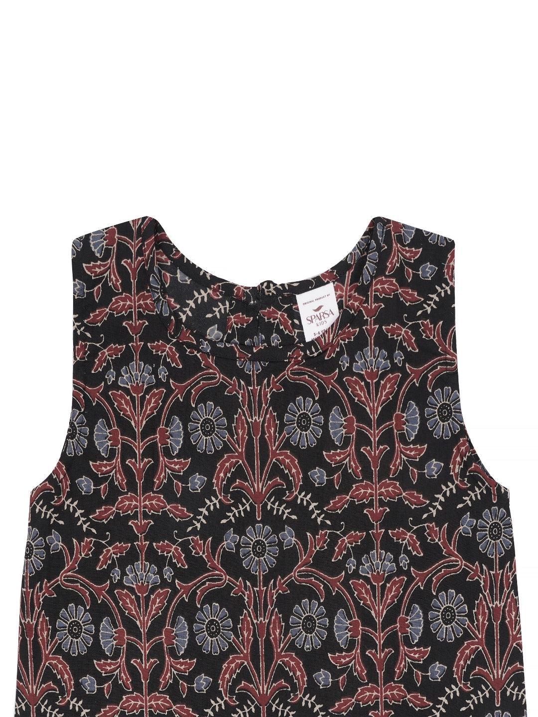 Kids Sleeveless Cotton Top (Black)