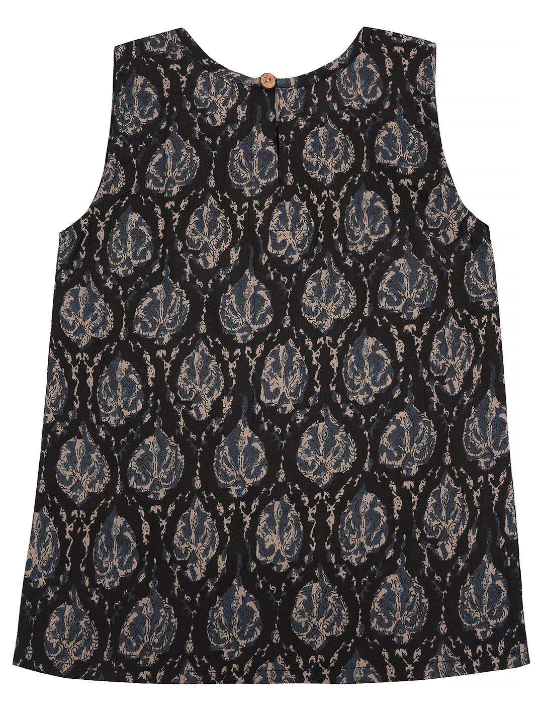 Kids Sleeveless Cotton Top (Black)