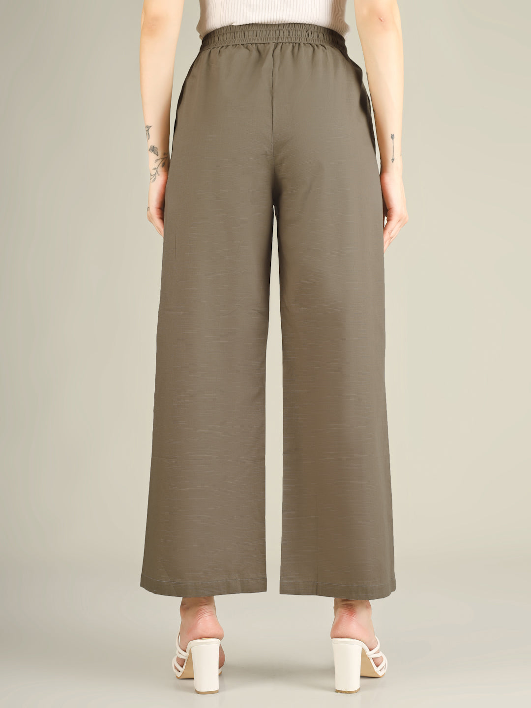 Khaki Green Premium Cotton Linen Trouser