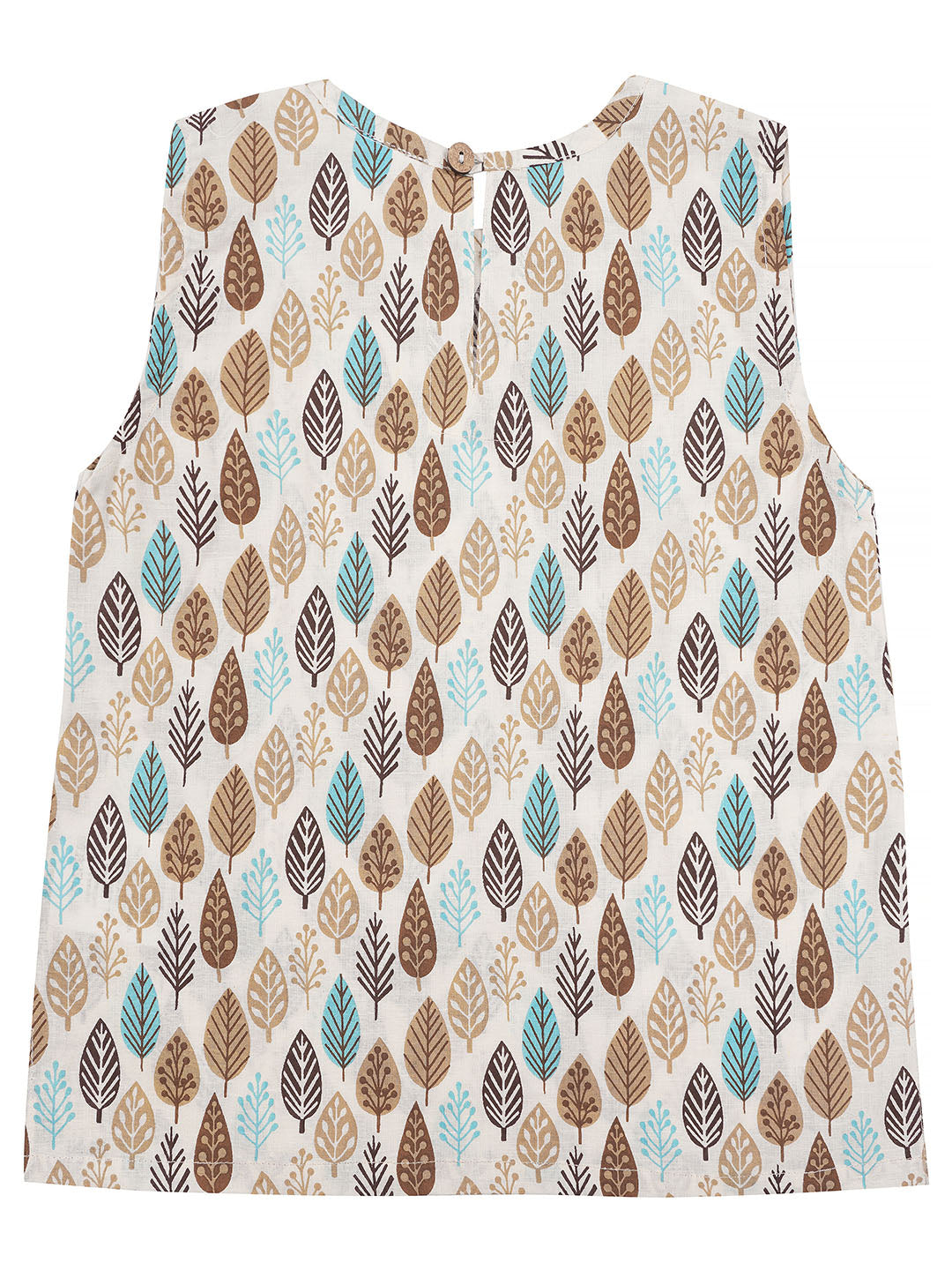 Kids Sleeveless Cotton Top (White)