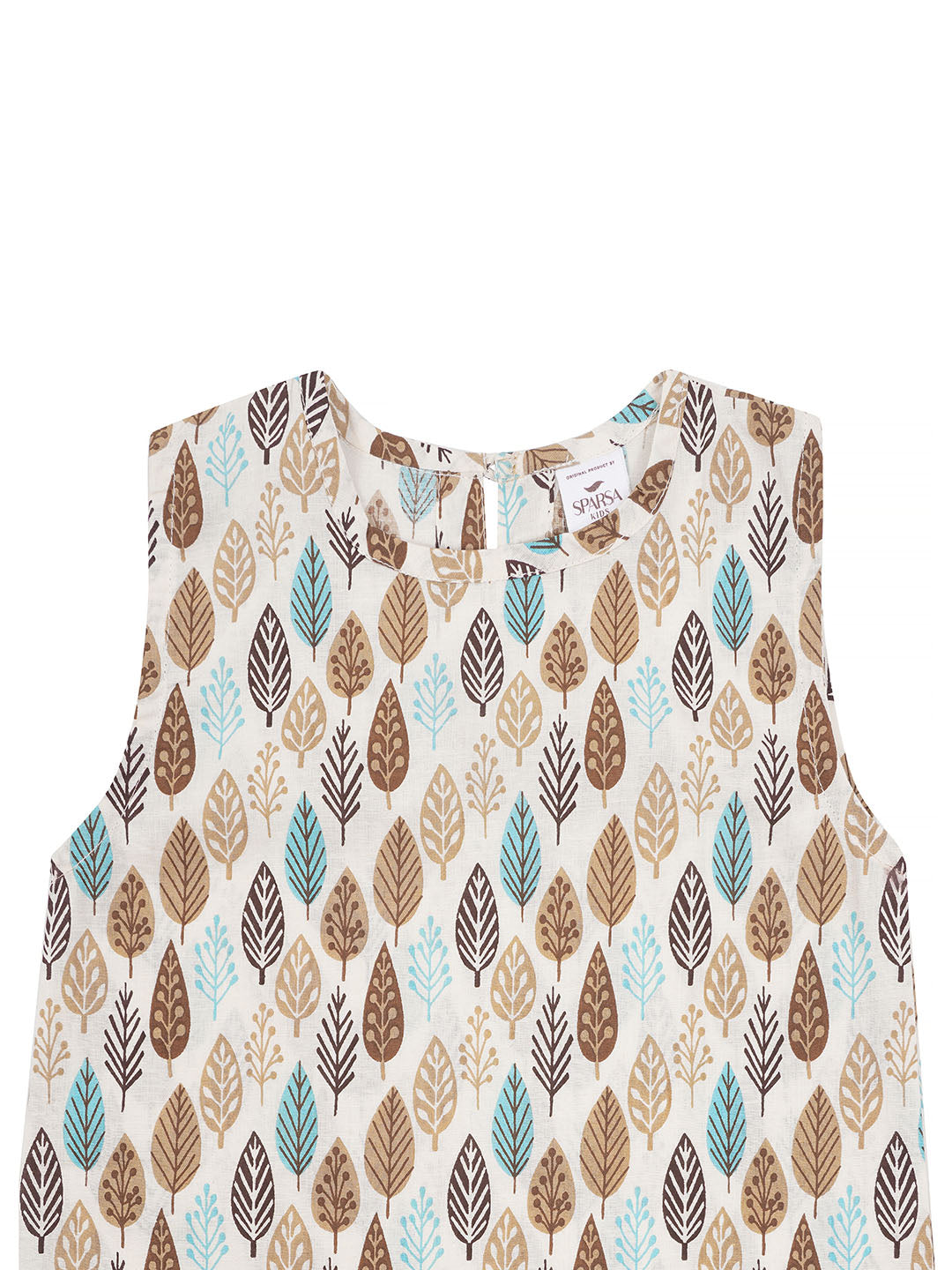 Kids Sleeveless Cotton Top (White)