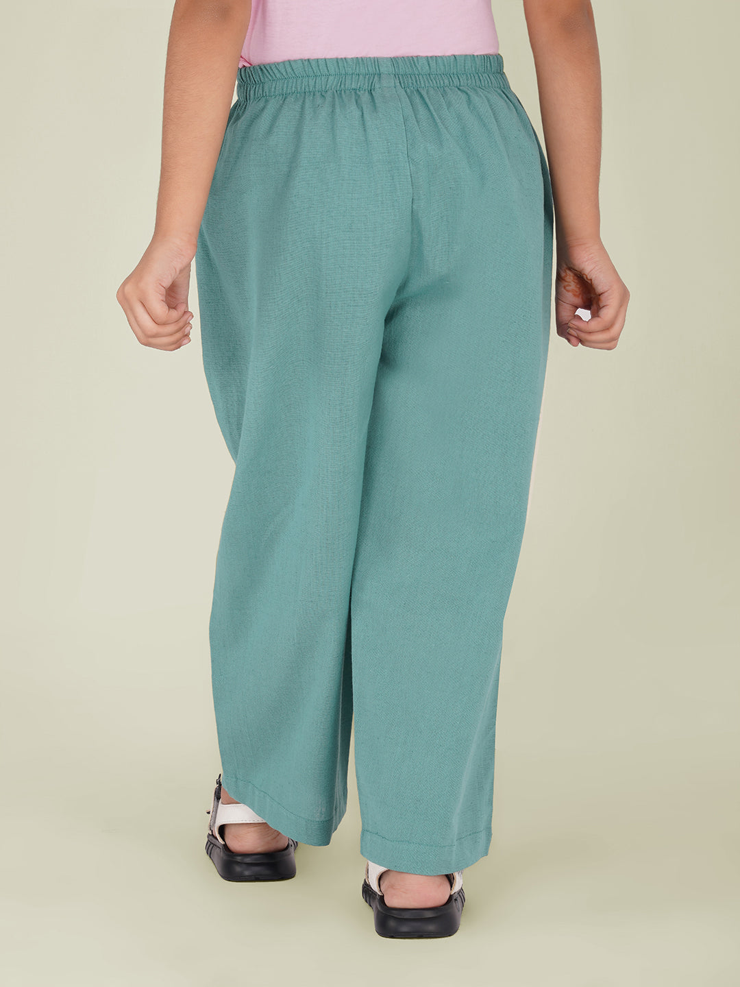 Kids Mint Green Cotton Trouser