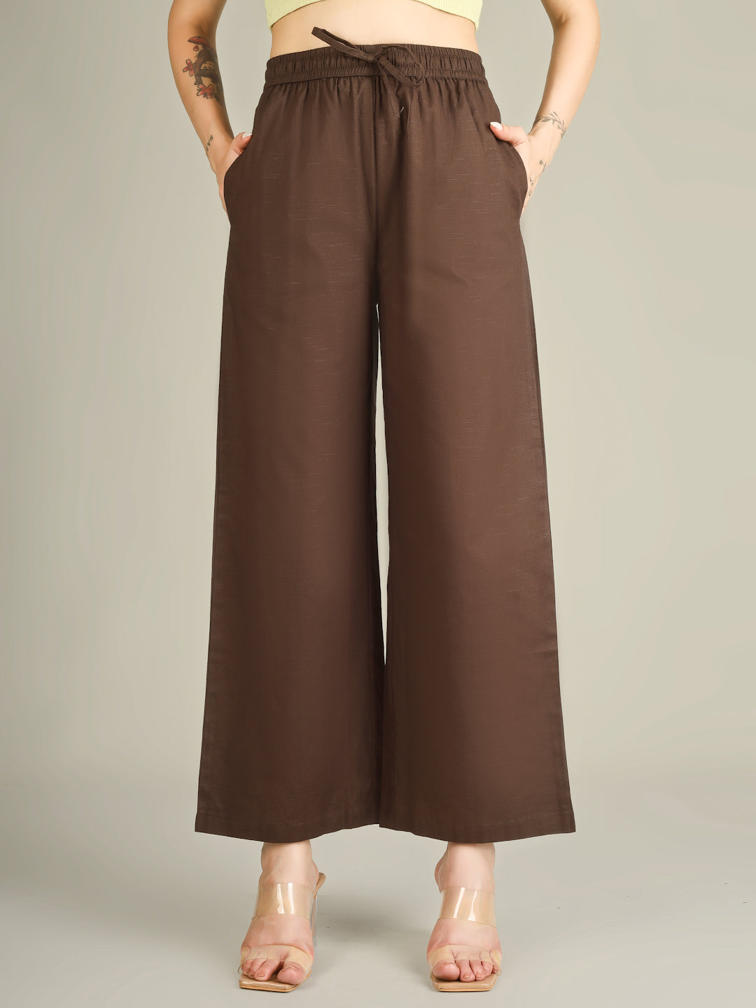 Brown Premium Cotton Linen Trouser