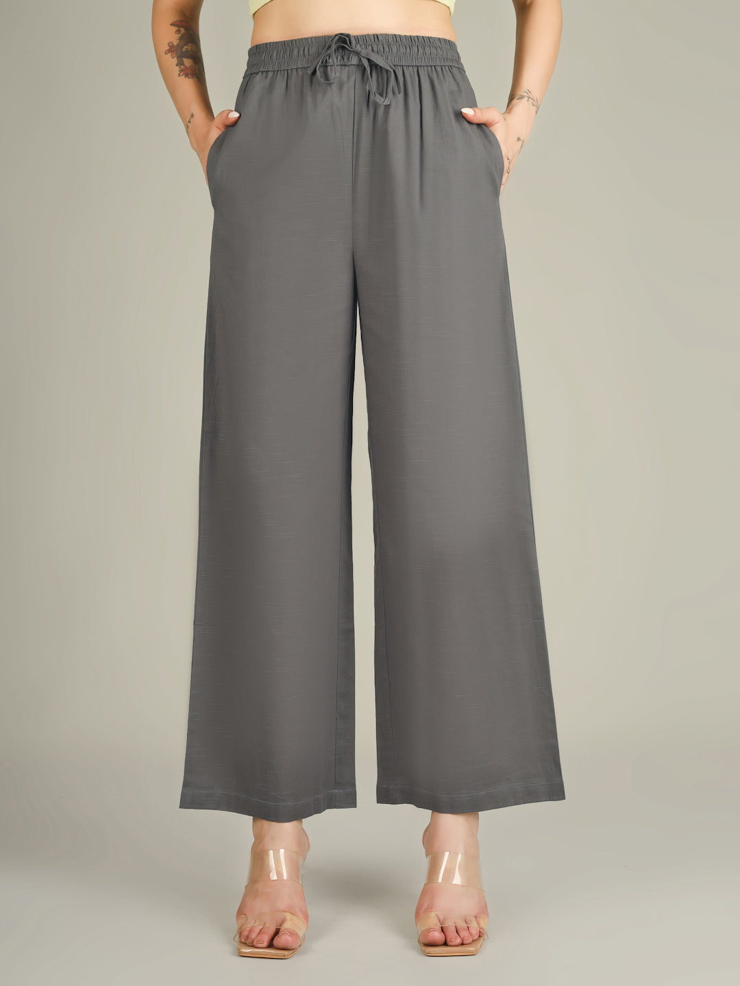 Grey Premium Cotton Linen Trouser