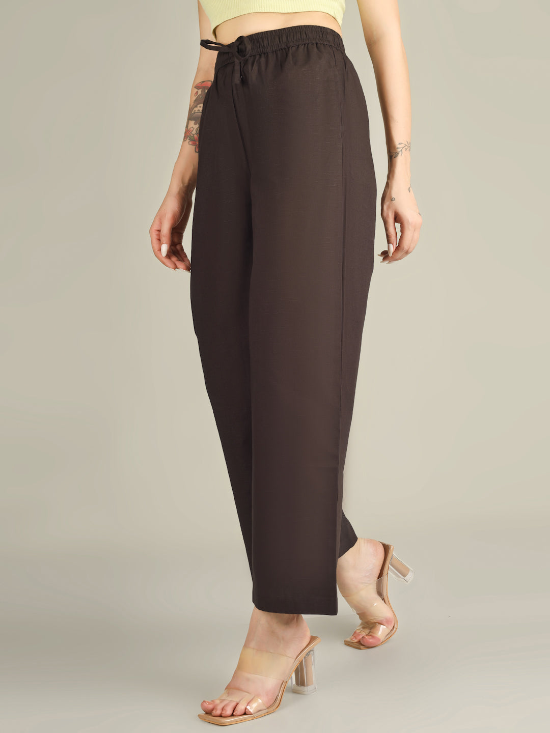 Brown Premium Cotton Linen Trouser
