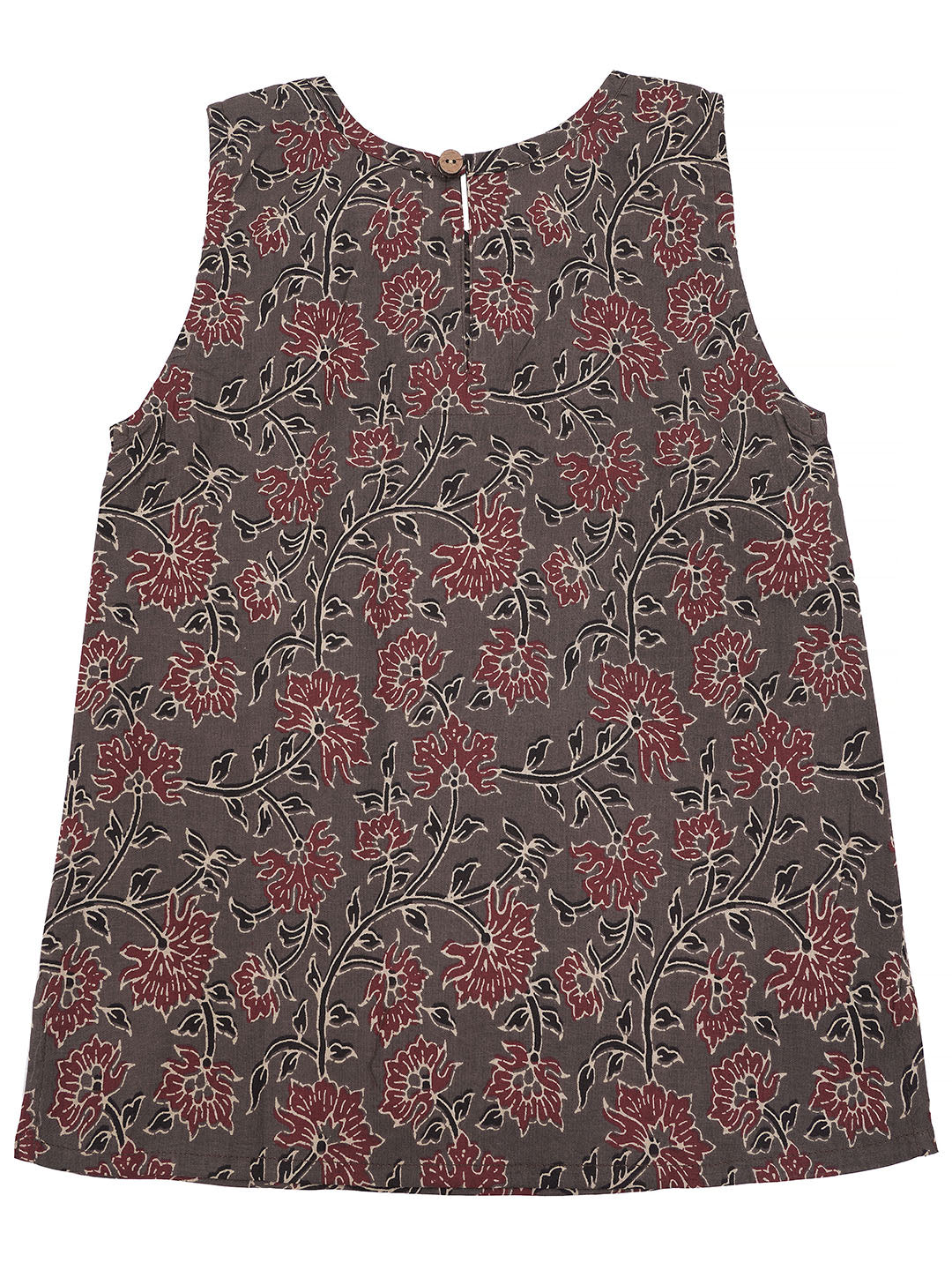 Kids Sleeveless Cotton Top (Grey)