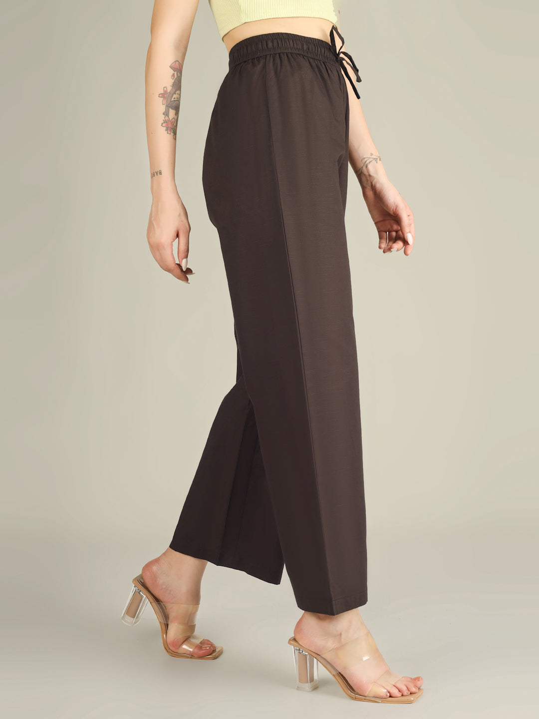 Brown Premium Cotton Linen Trouser