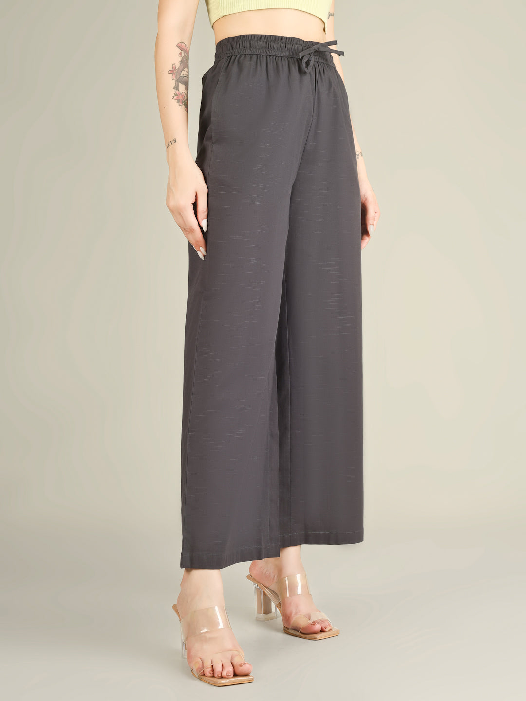 Slate Grey Premium Cotton Linen Trouser