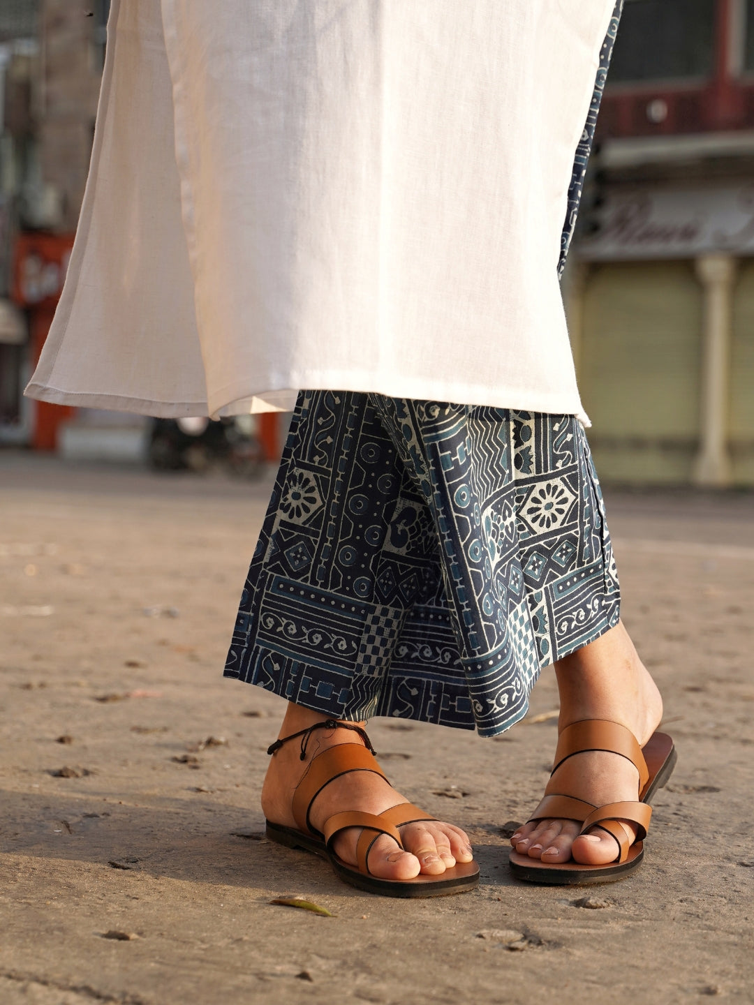White Cotton Kurta Set