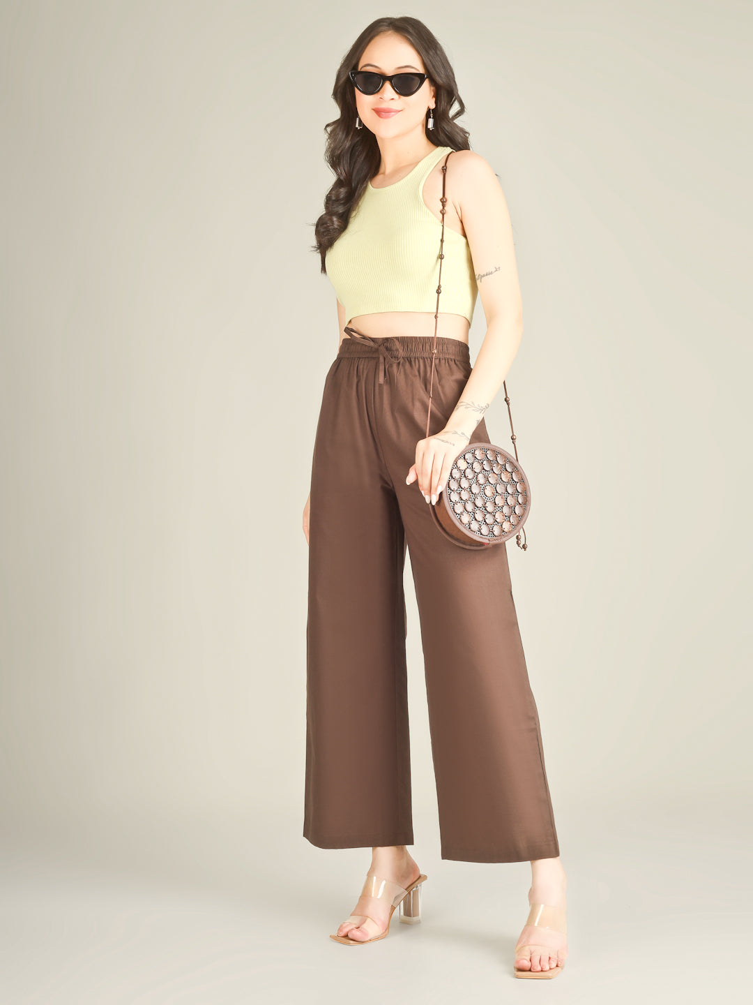 Brown Premium Cotton Linen Trouser