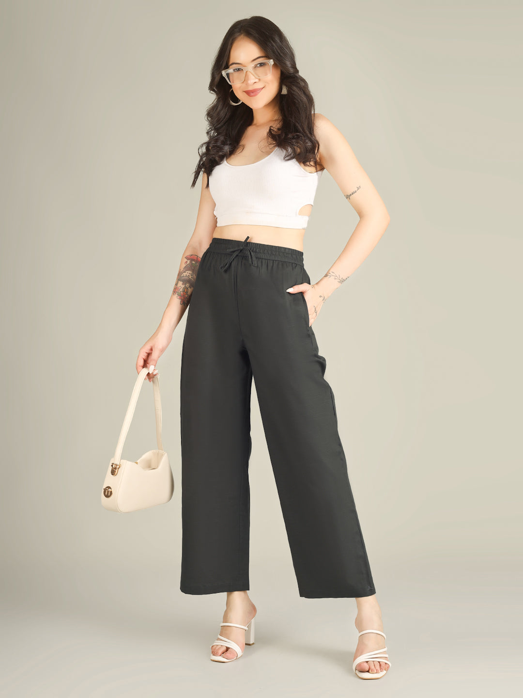 Forest Green Premium Cotton Linen Trouser