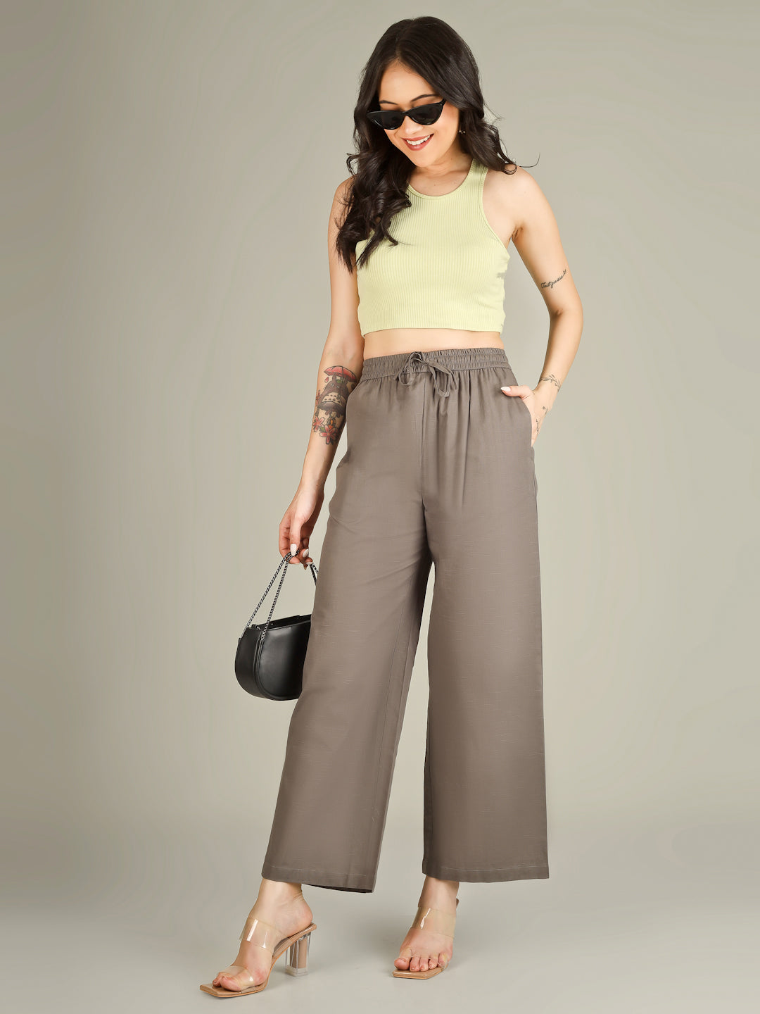 Grey Premium Cotton Linen Trouser