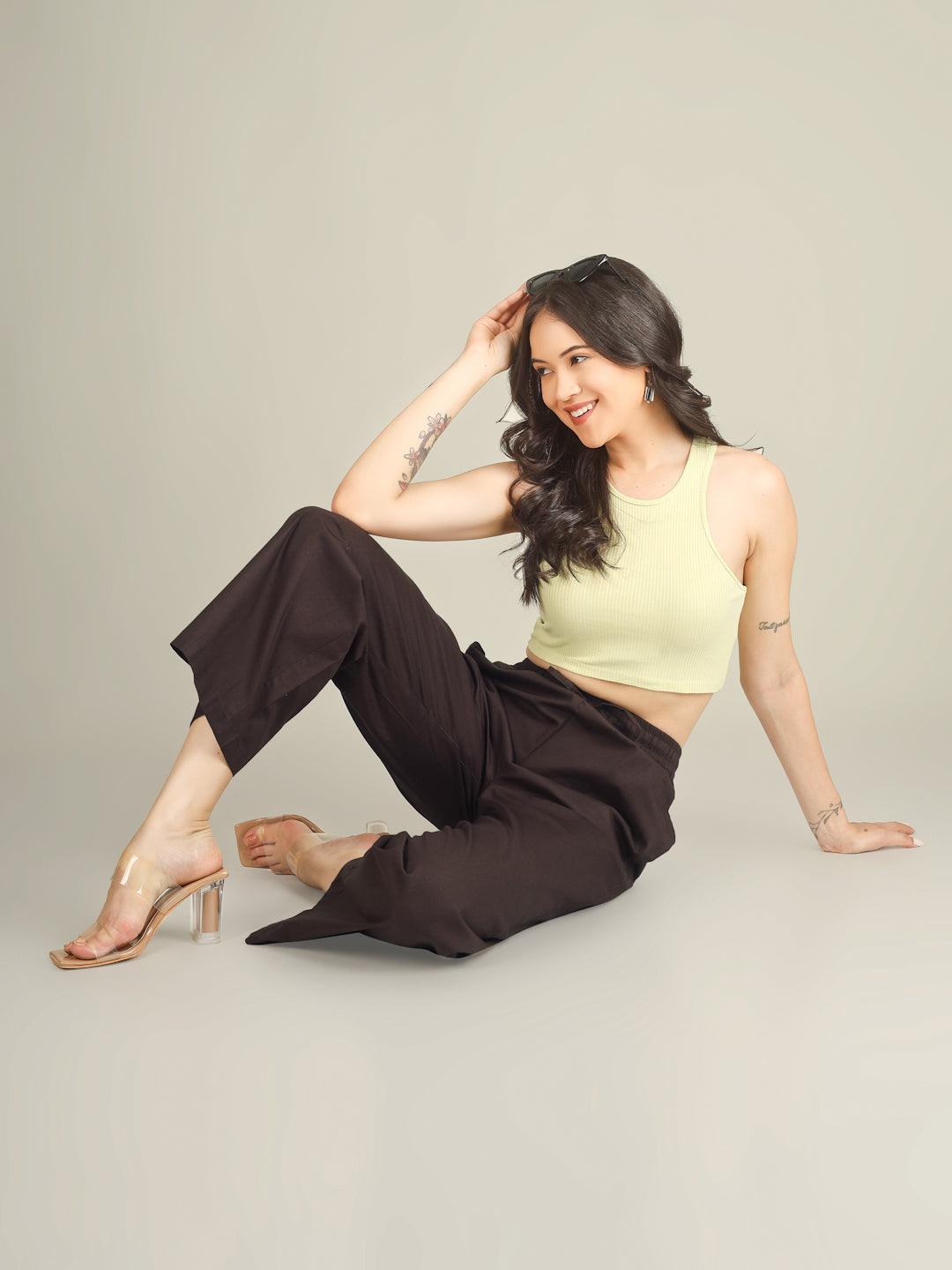 Brown Premium Cotton Linen Trouser