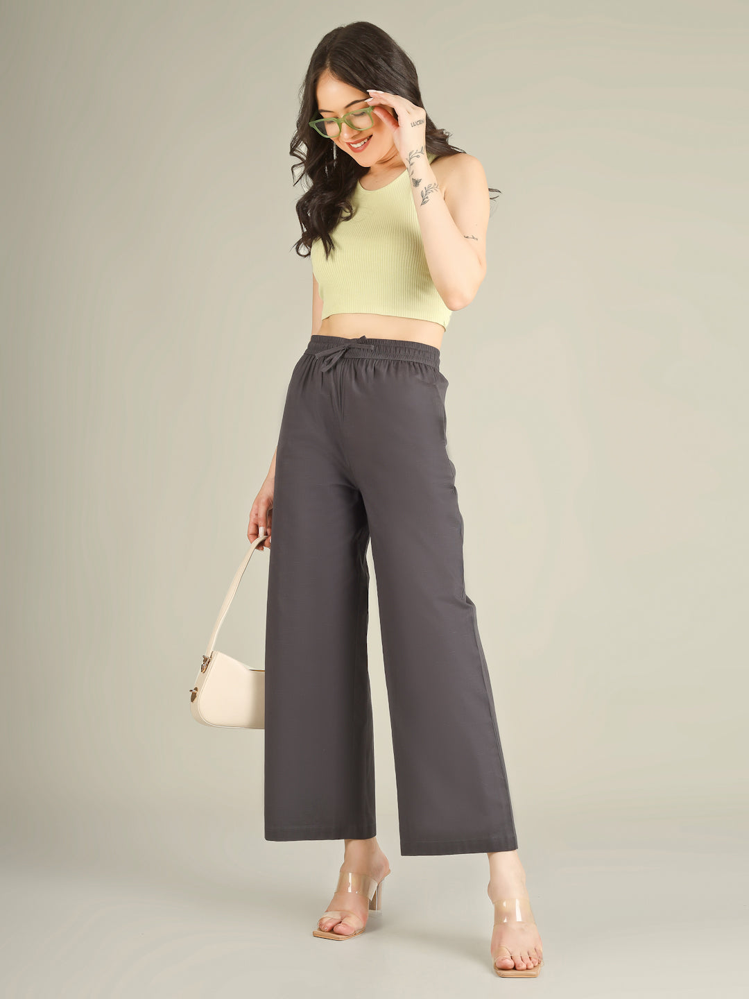 Slate Grey Premium Cotton Linen Trouser