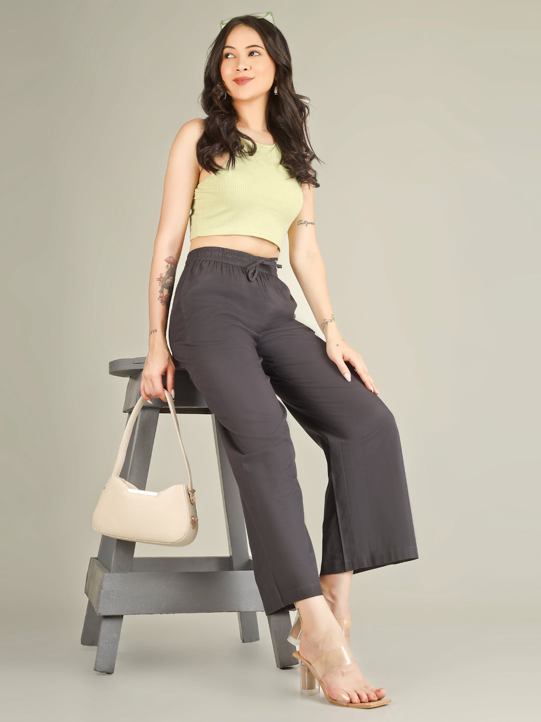 Slate Grey Premium Cotton Linen Trouser