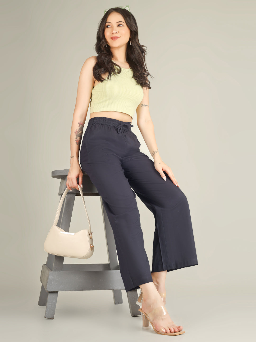 Slate Grey Premium Cotton Linen Trouser