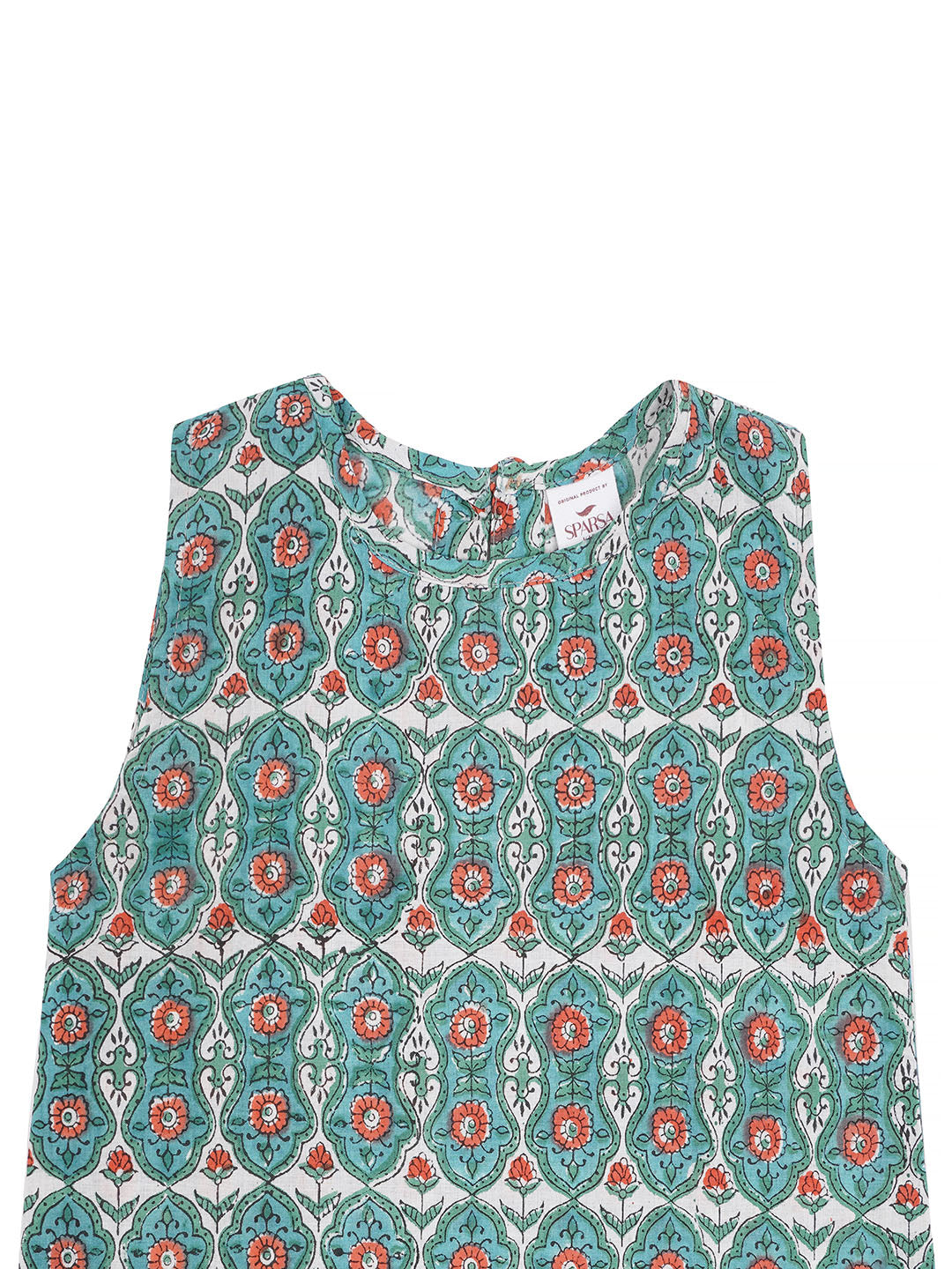 Kids Sleeveless Cotton Top (Blue)