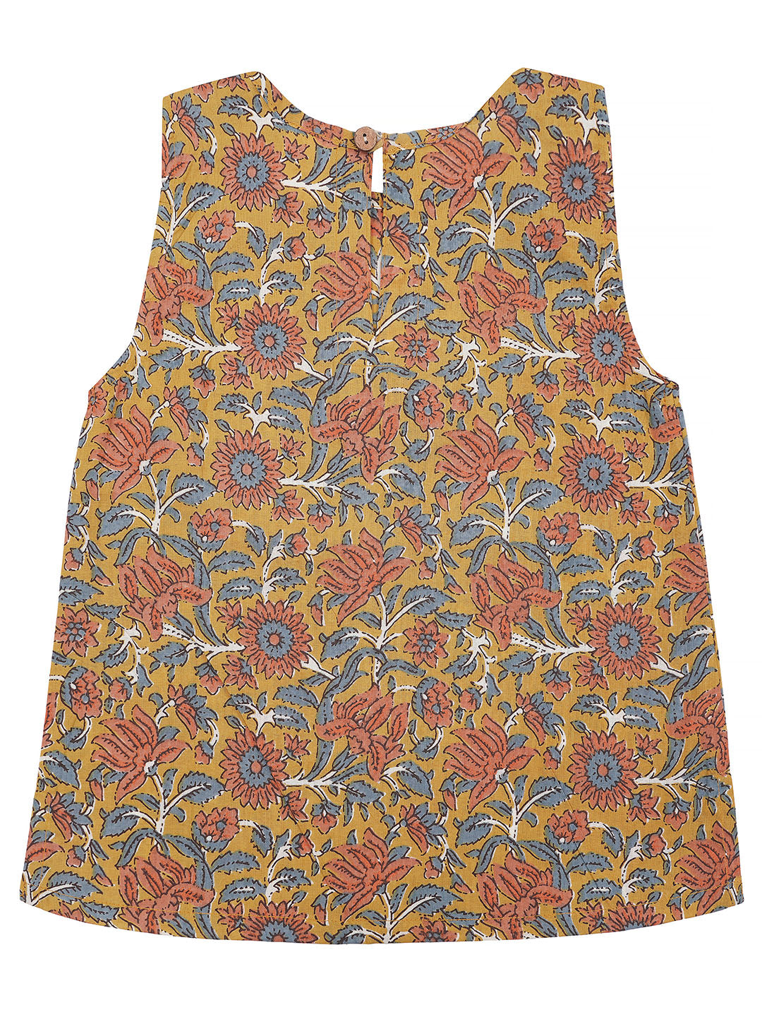 Kids Sleeveless Cotton Top (Yellow)
