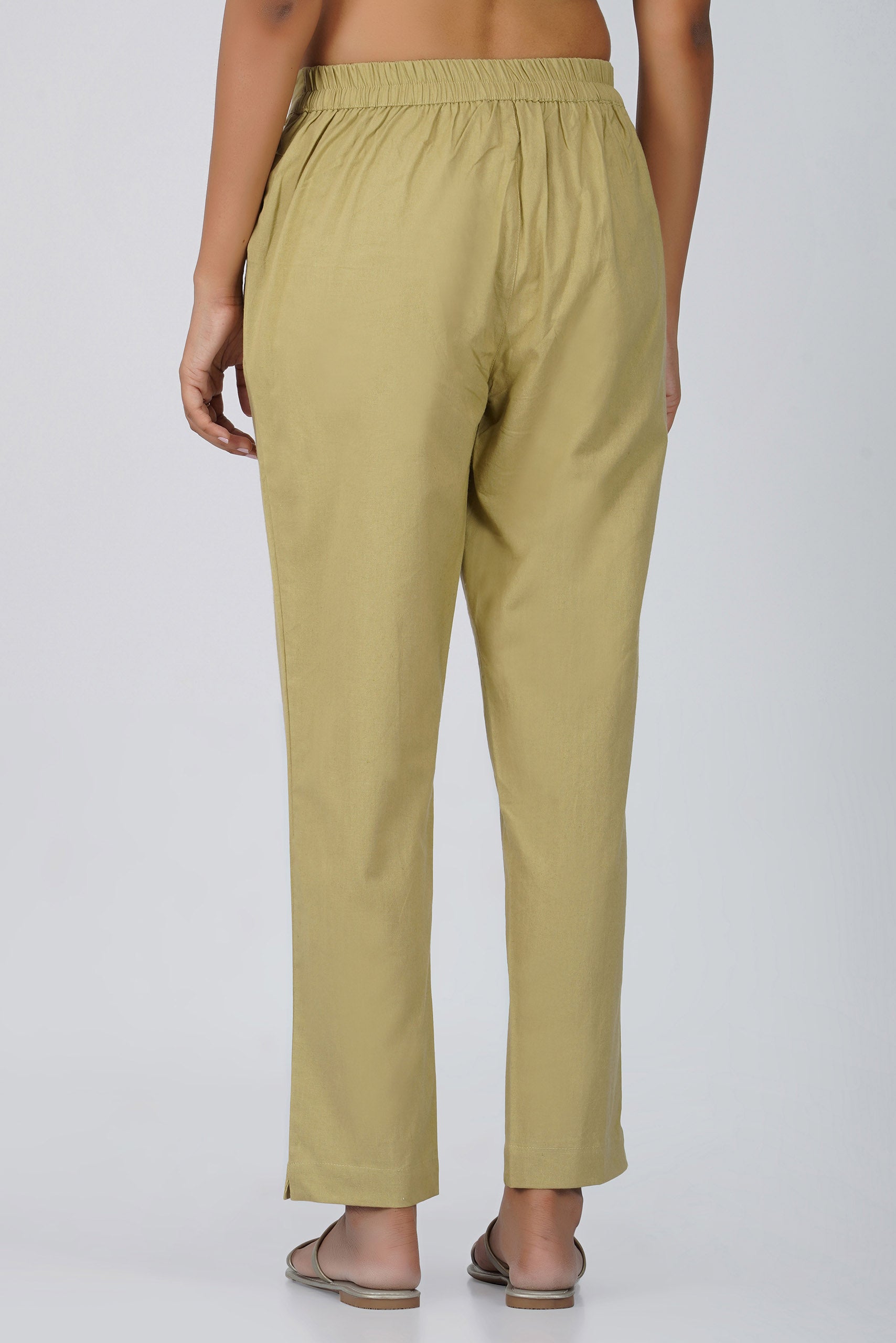 Chikoo Cotton Trouser for Women