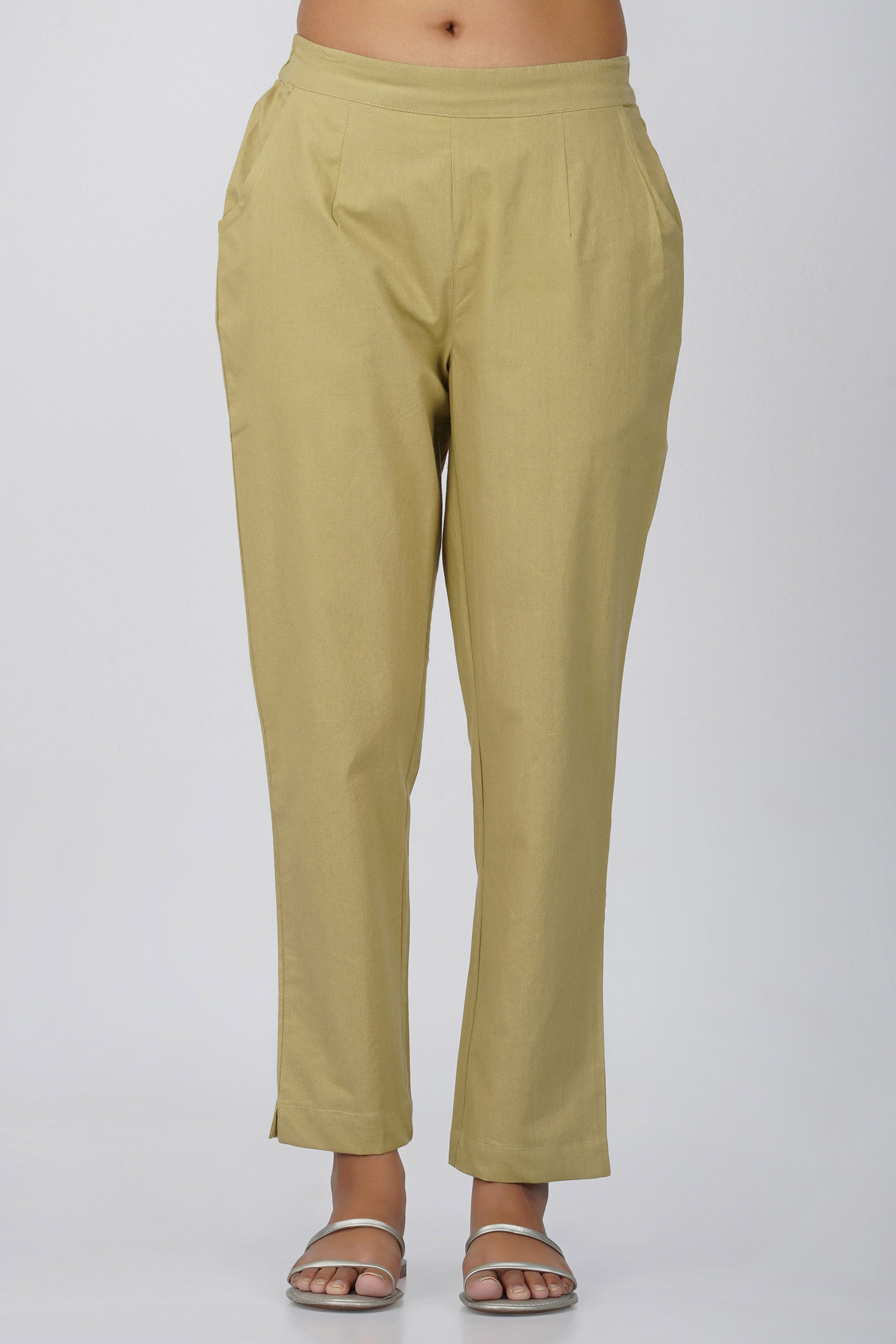 Chikoo Cotton Trouser for Women