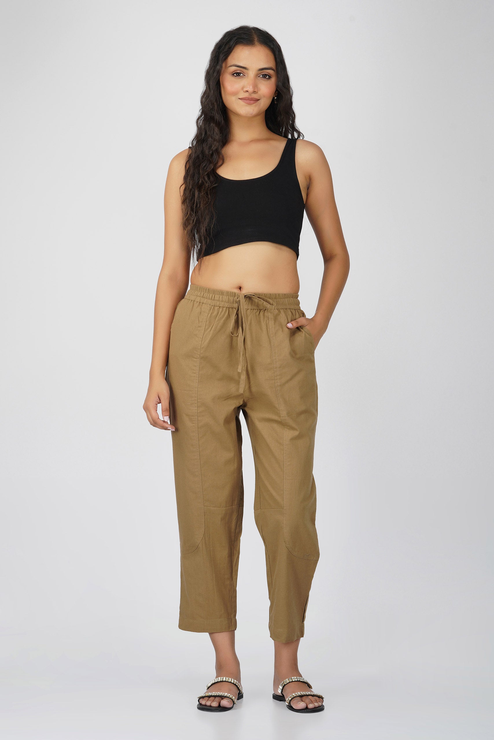 Dark Chikoo Baggy Pant