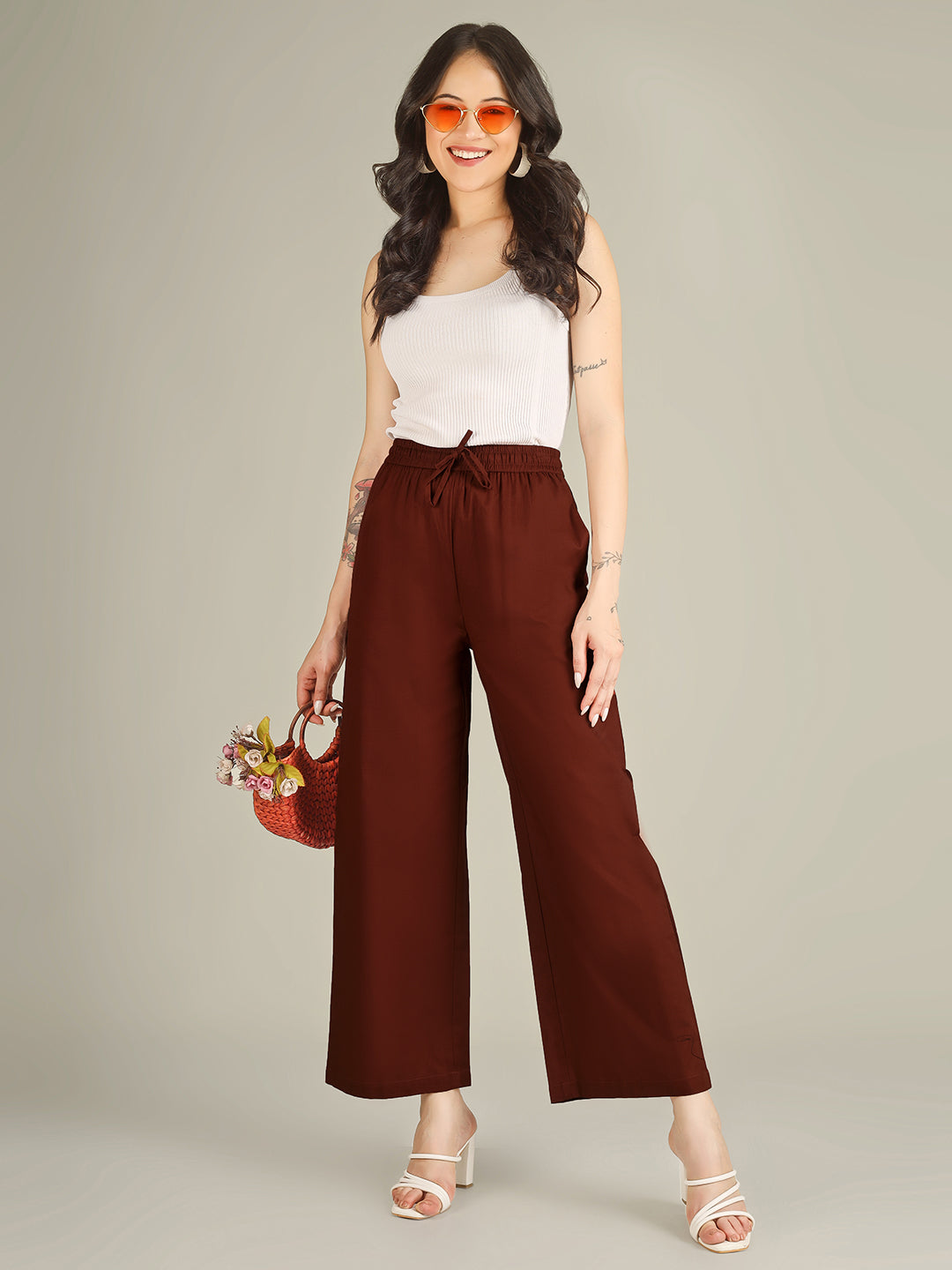 Rust Premium Cotton Linen Trouser