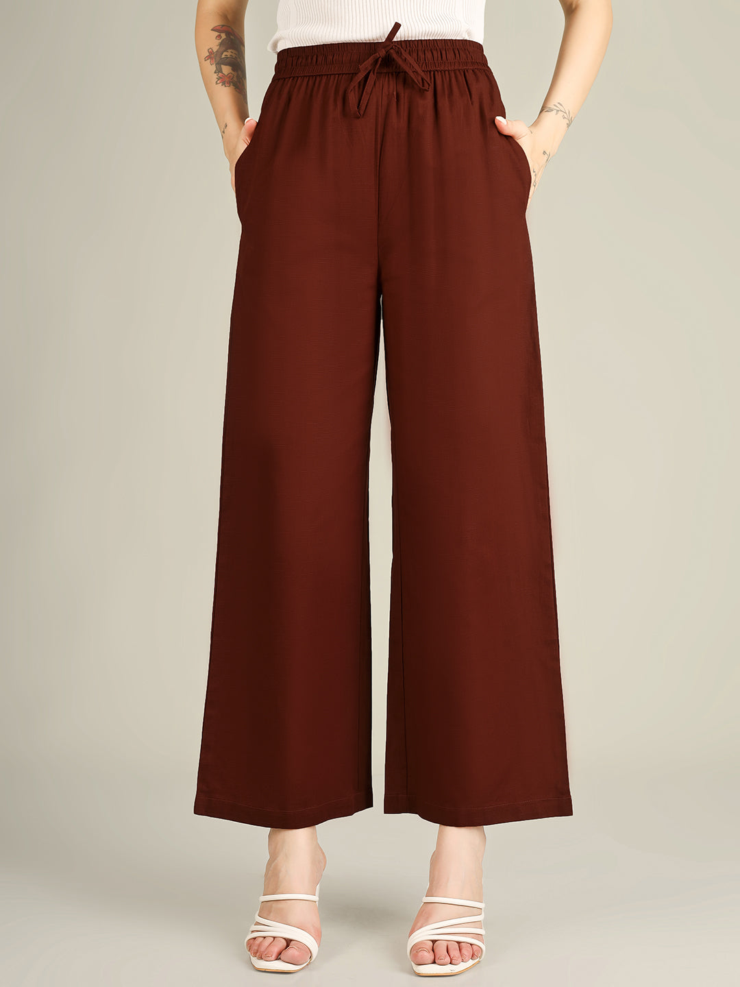 Rust Premium Cotton Linen Trouser