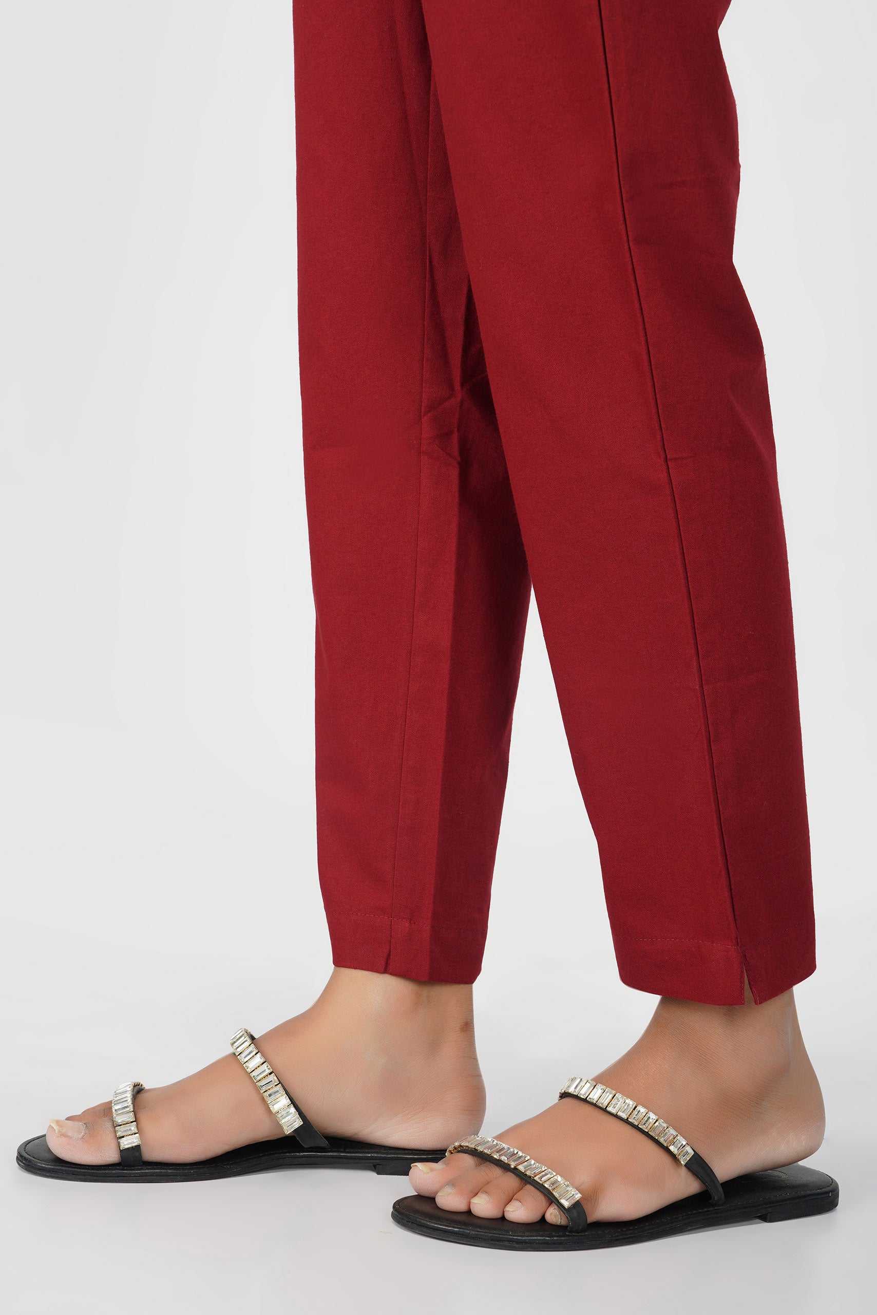 Maroon Cotton Trouser for Women