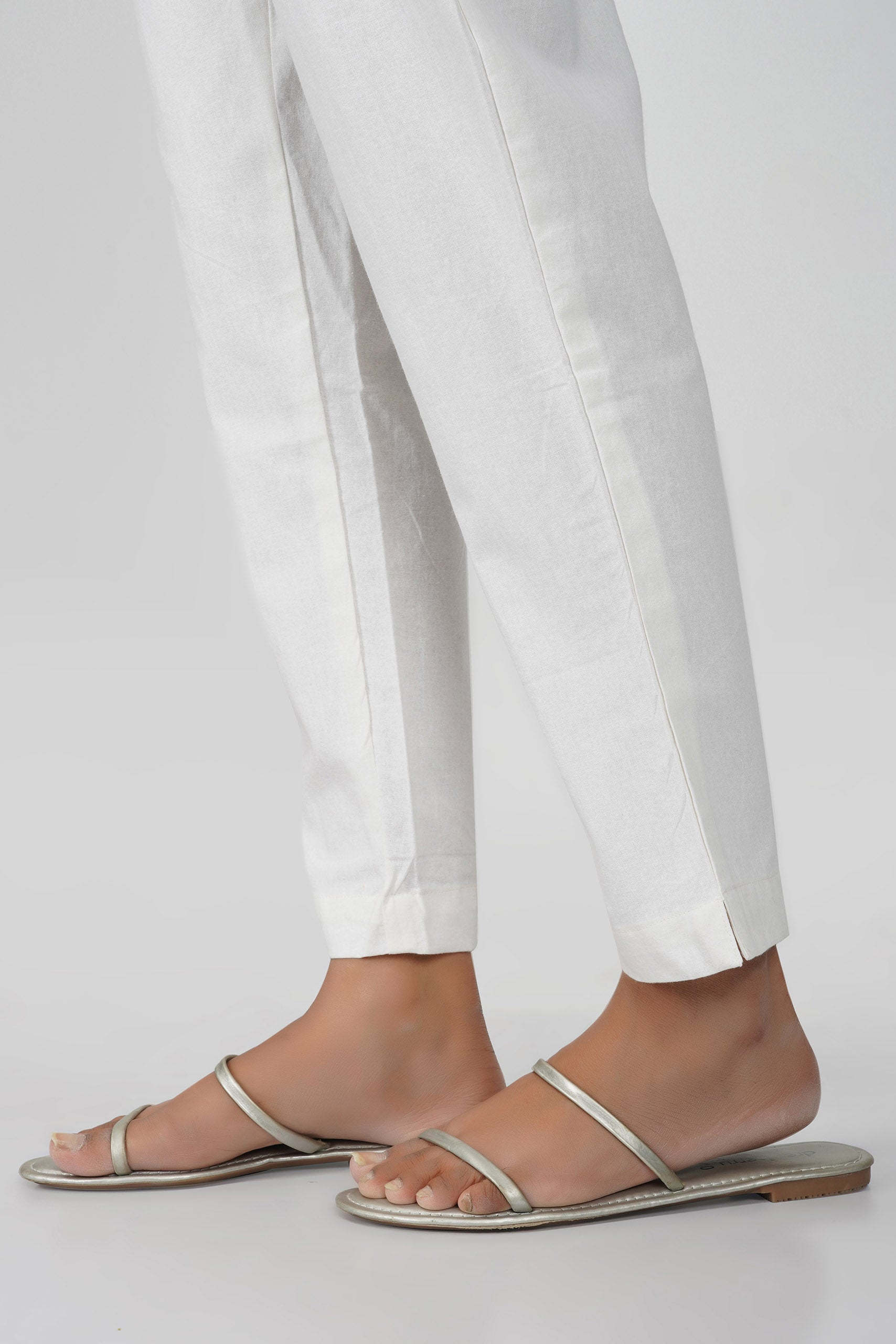 Off-White Cotton Trouser for Women