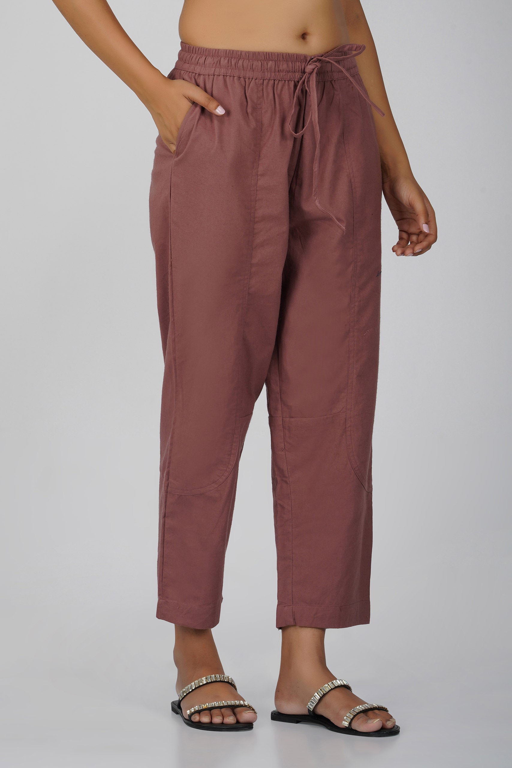 Rose Taupe Baggy Pant