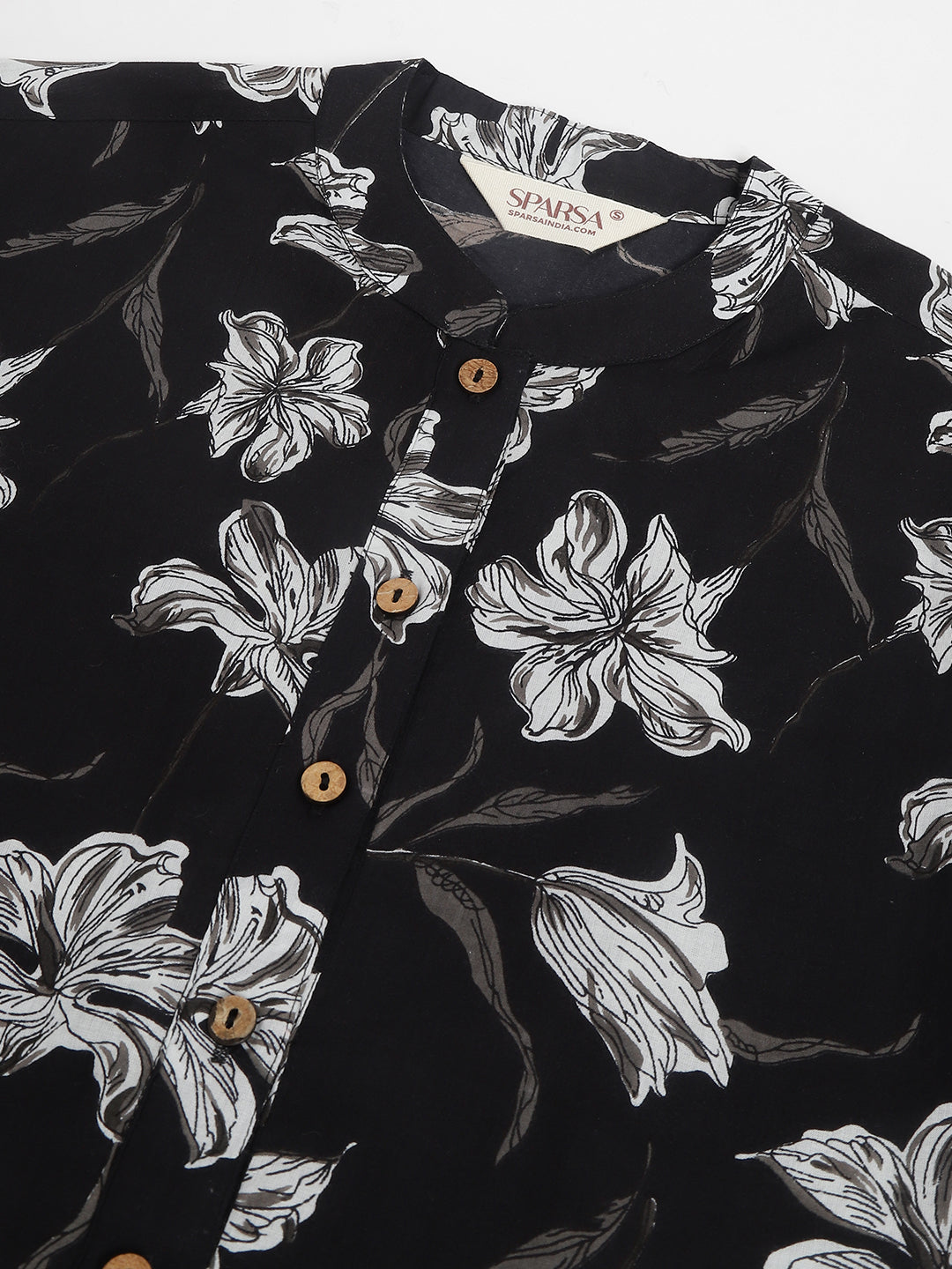 Black Printed Cotton Co-ord Set