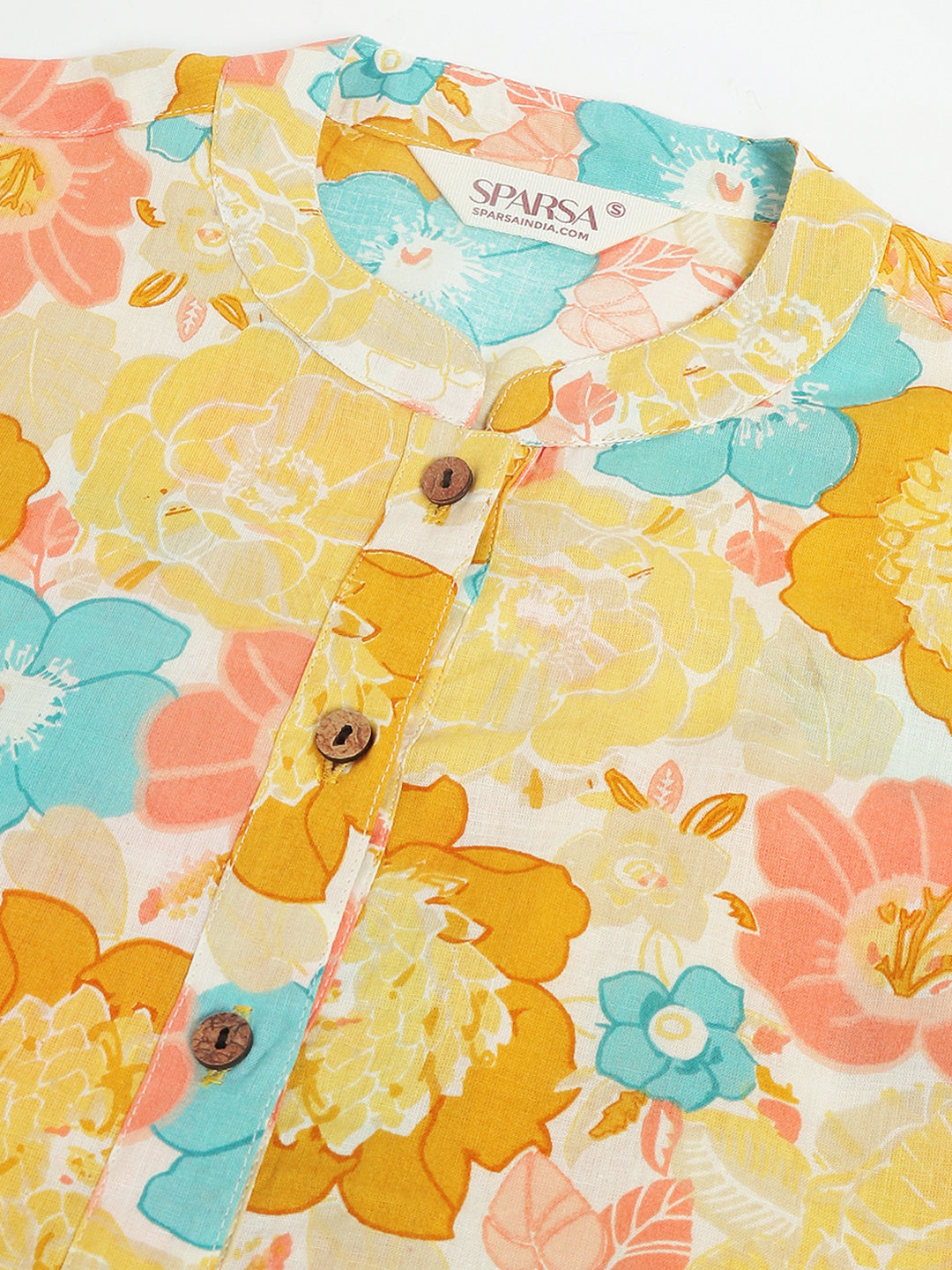Yellow Printed Cotton Co-ord Set
