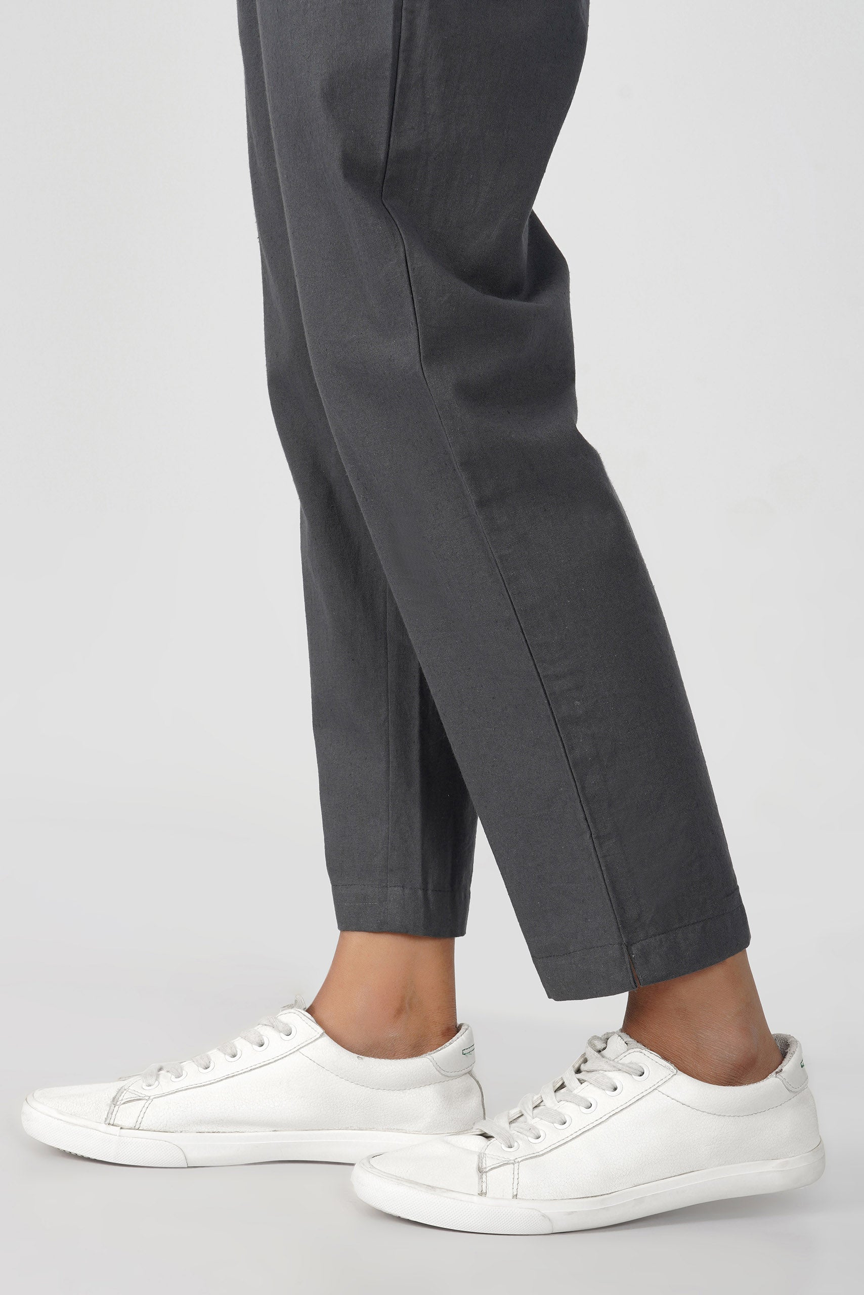 Slate Grey Cotton Trouser for Women