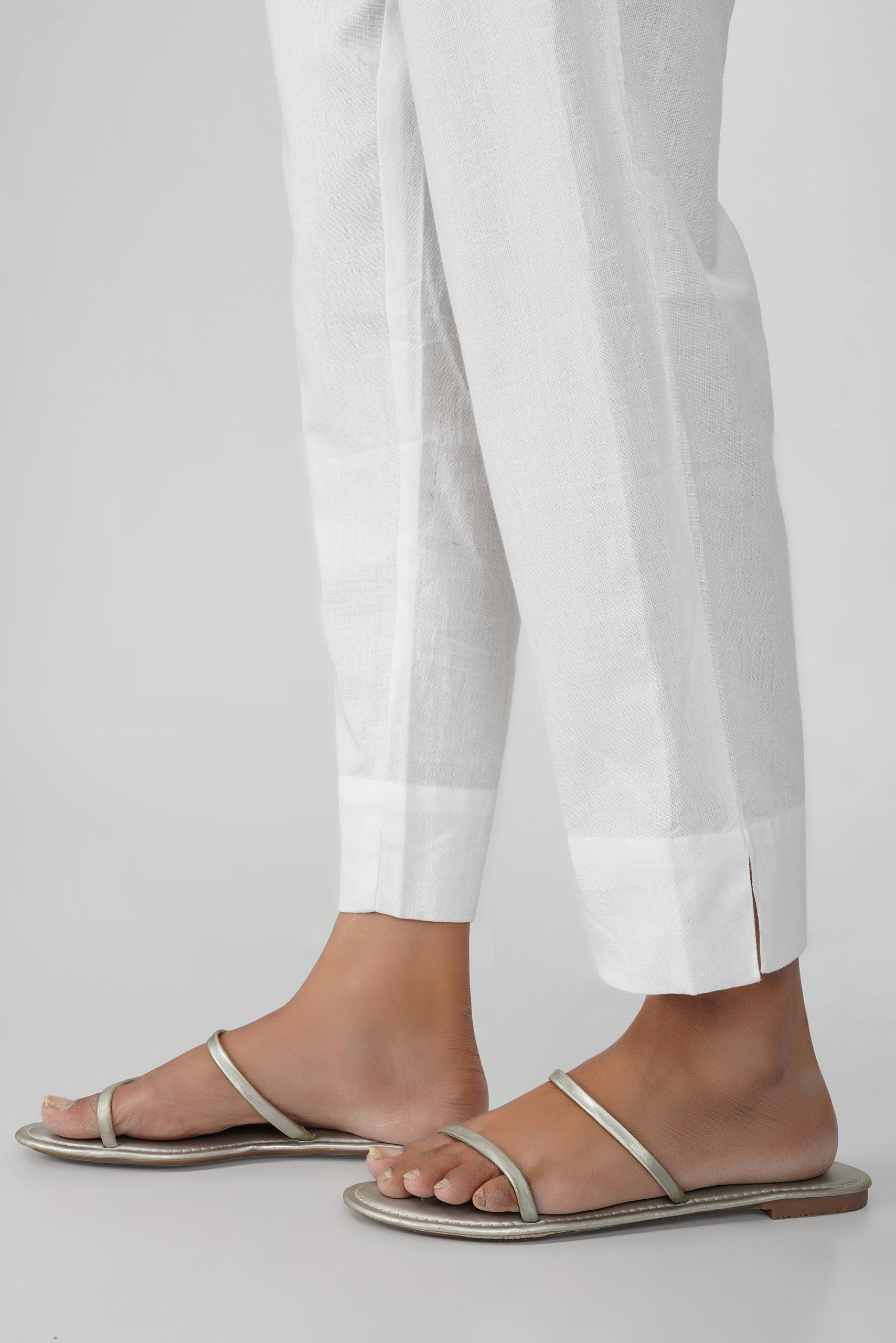 White Airy-Cotton Trouser