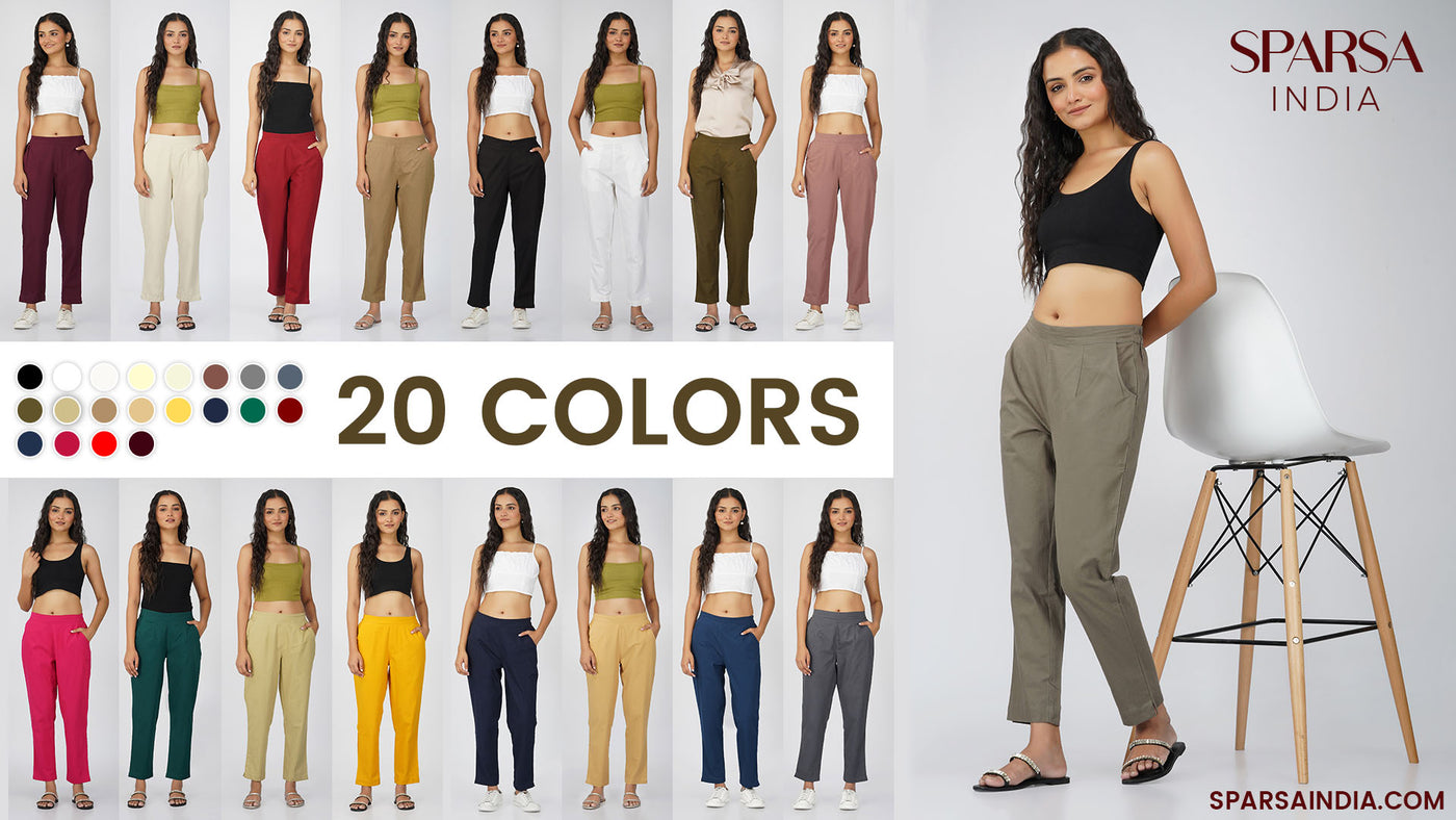 Everyday Cotton Pants | Cotton Trousers for Women