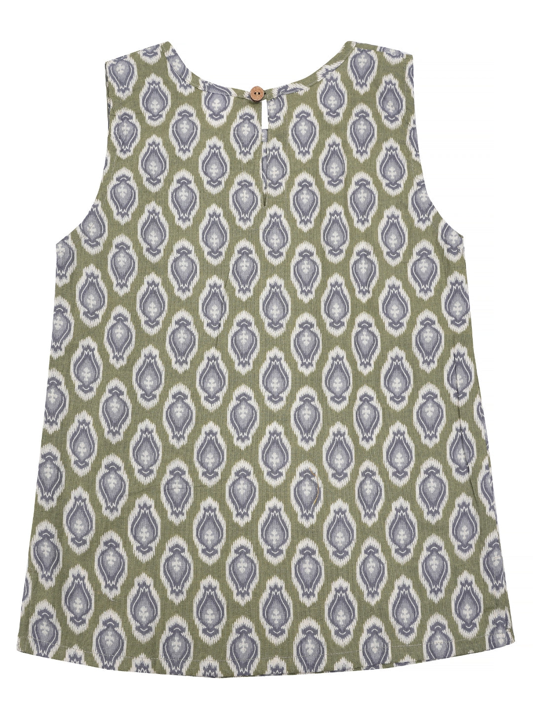 Kids Sleeveless Cotton Top (Green)