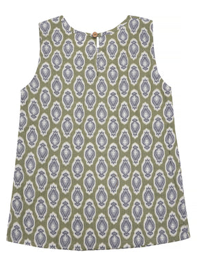 Kids Sleeveless Cotton Top (Green)