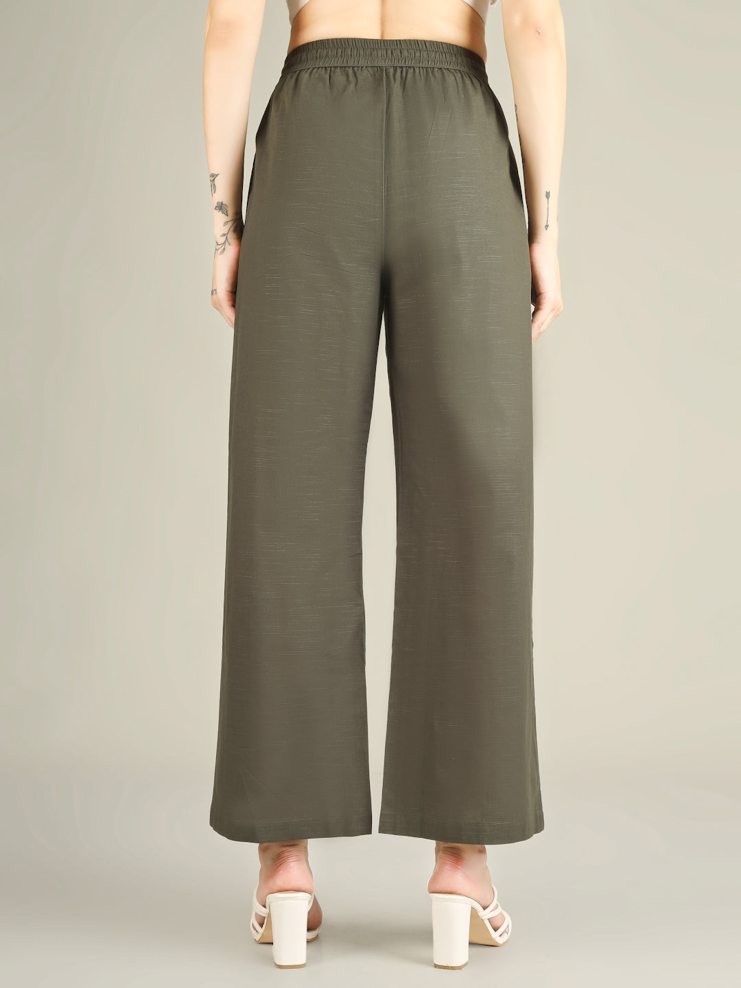Forest Green Premium Cotton Linen Trouser