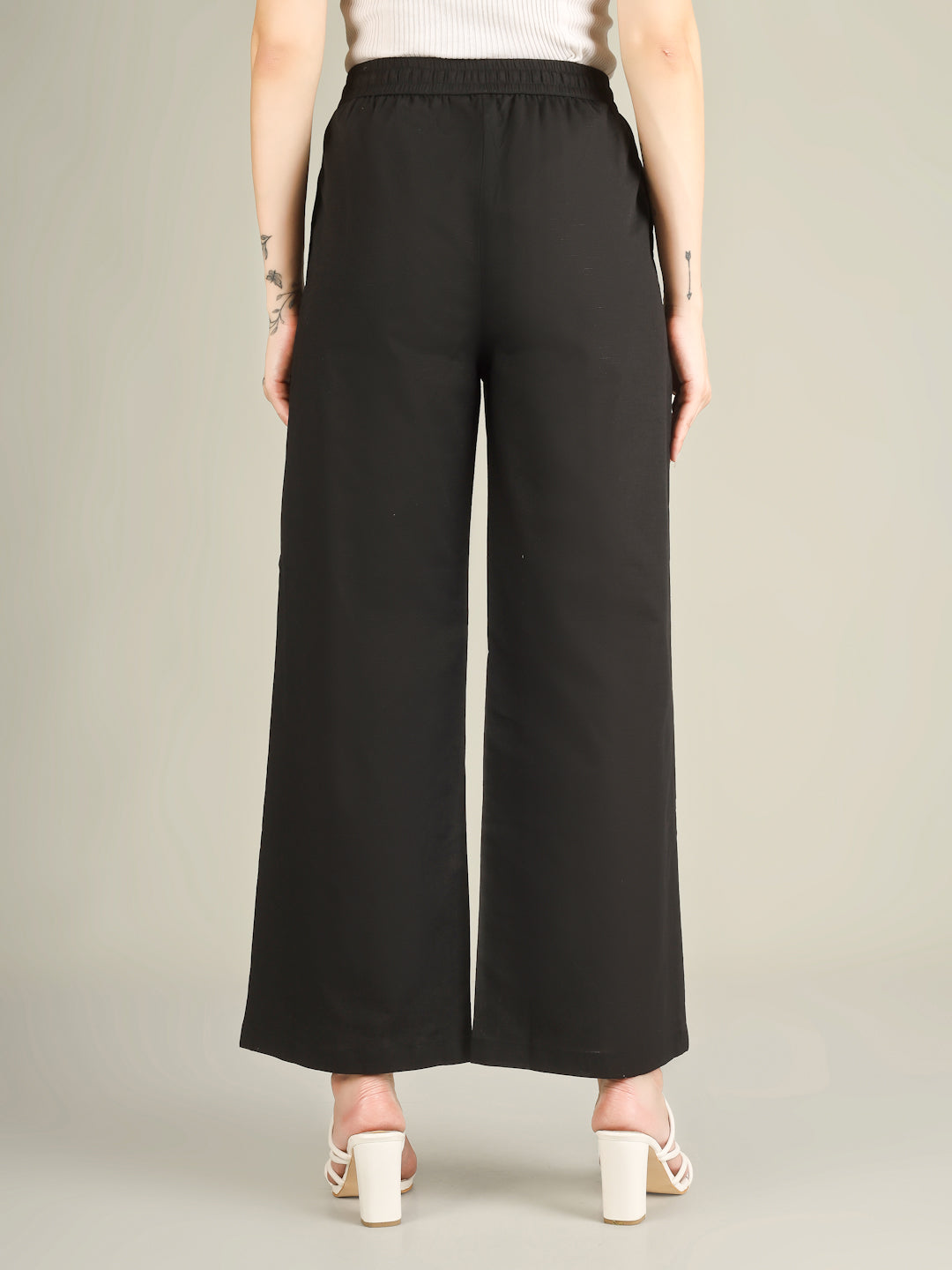 Black Premium Cotton Linen Trouser