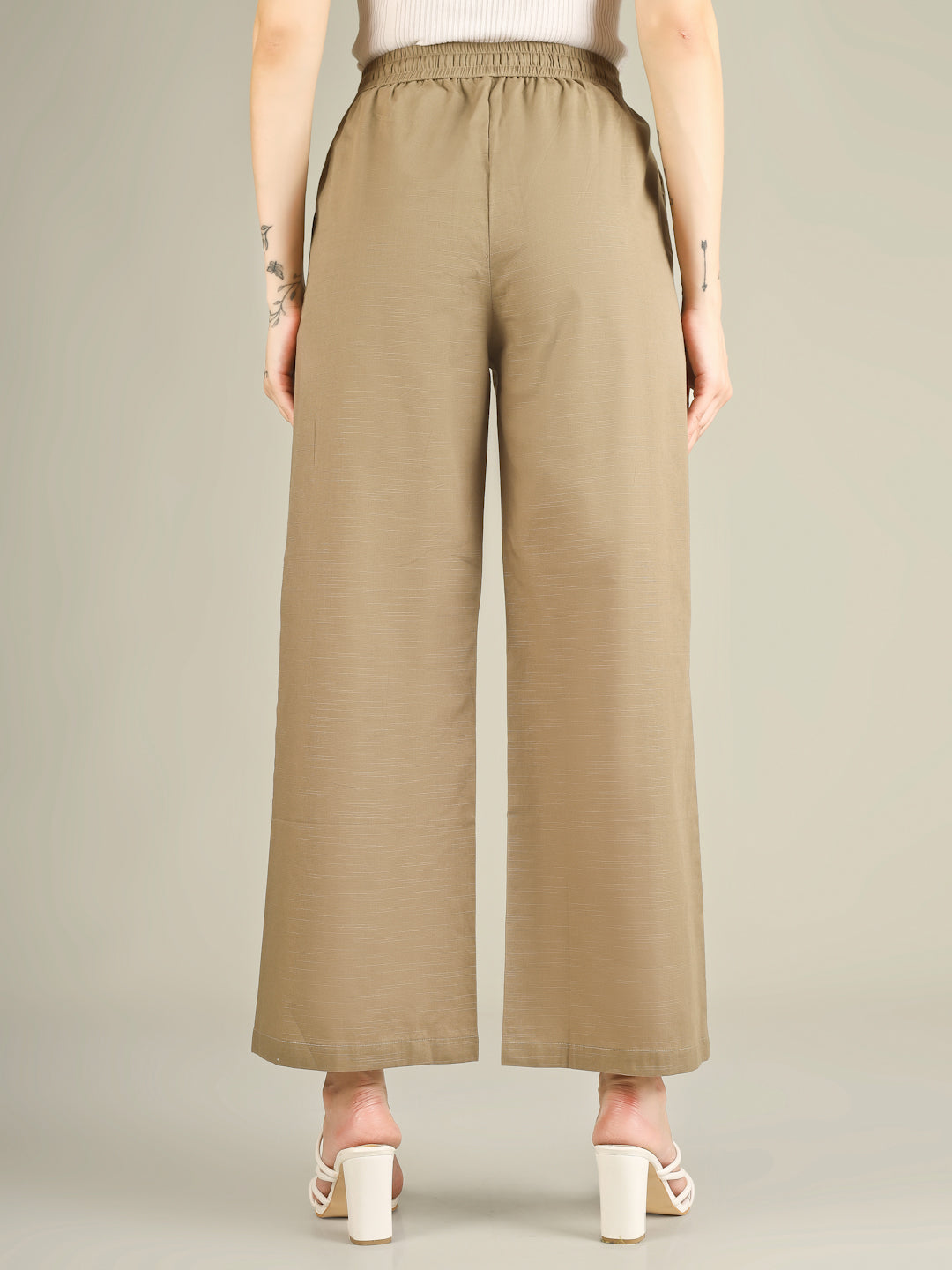 Khaki Green Premium Cotton Linen Trouser