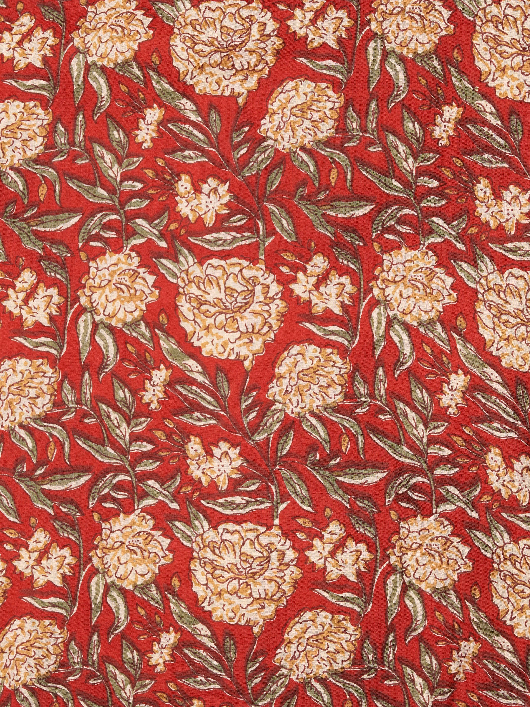 Maroon Printed Sleeveless Cotton Top