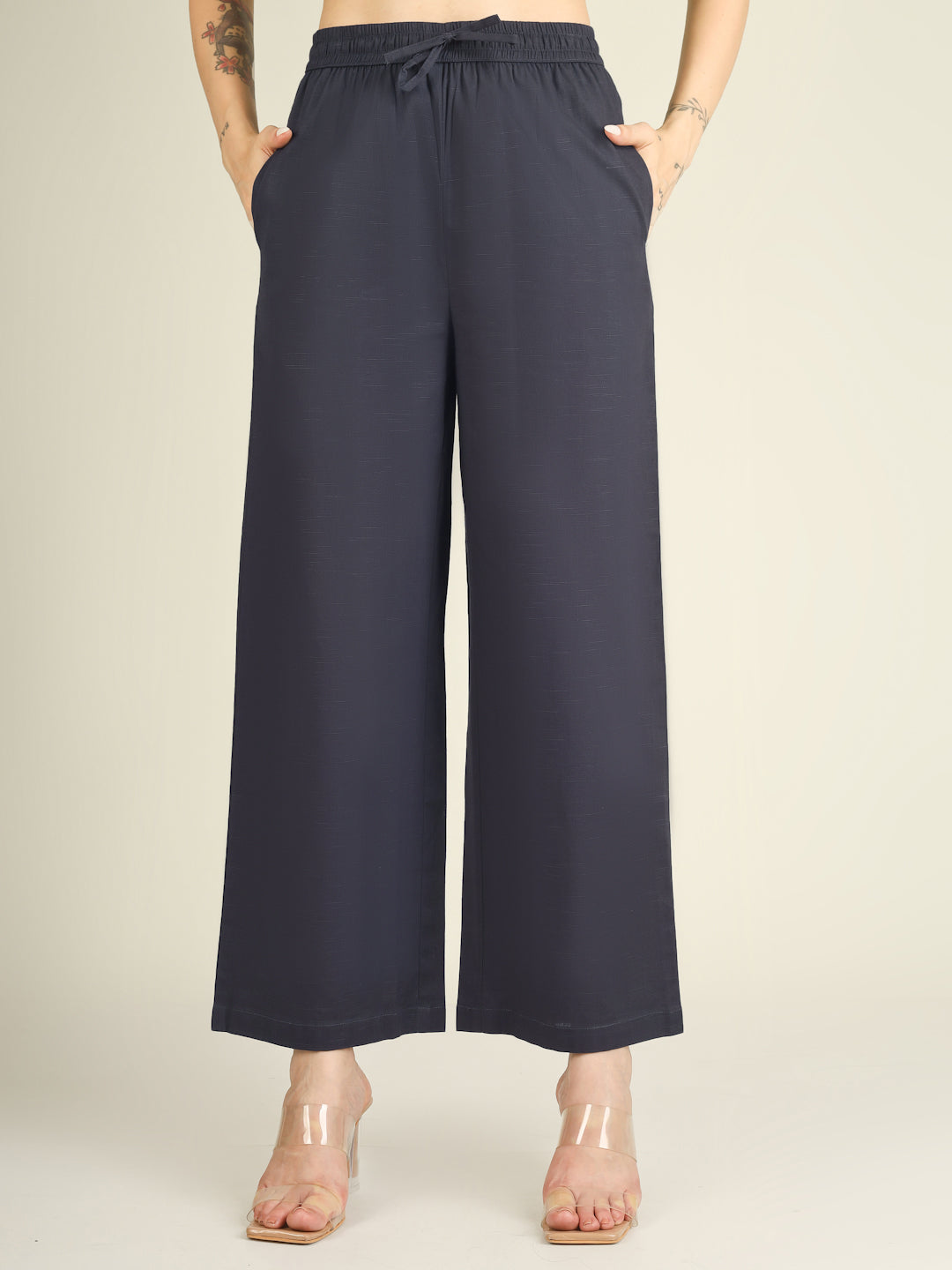 Slate Grey Premium Cotton Linen Trouser