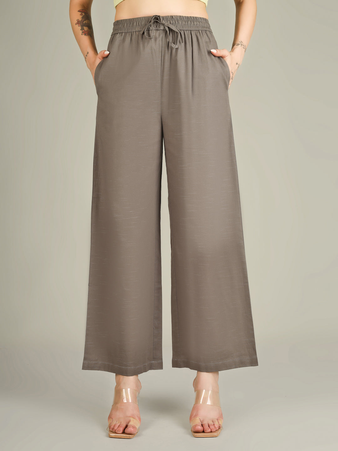 Grey Premium Cotton Linen Trouser