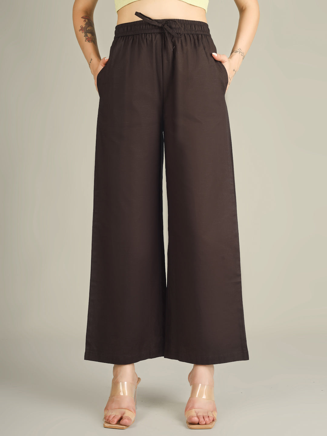 Brown Premium Cotton Linen Trouser