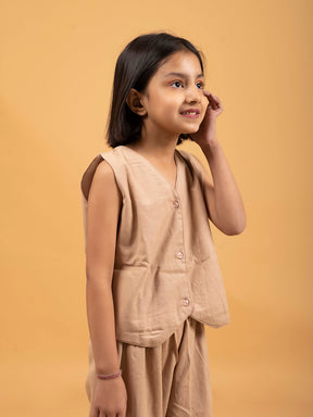 Kids Beige Cotton Set