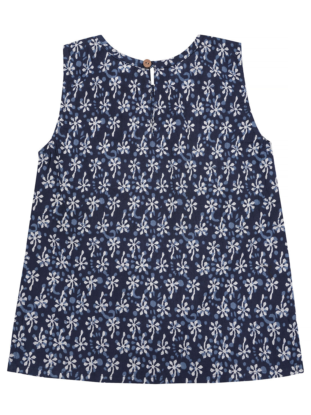 Kids Sleeveless Cotton Top (Blue)