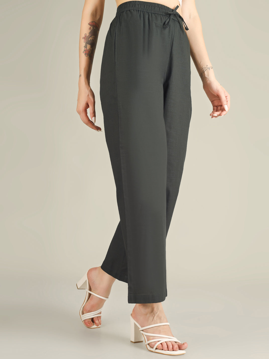 Forest Green Premium Cotton Linen Trouser