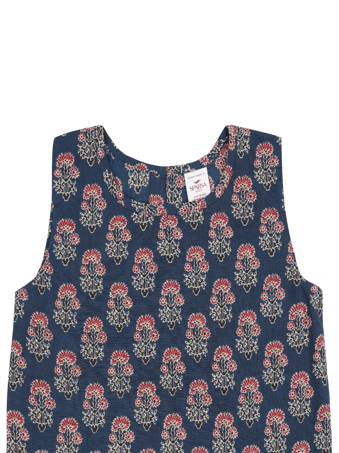Kids Sleeveless Cotton Top (Blue)