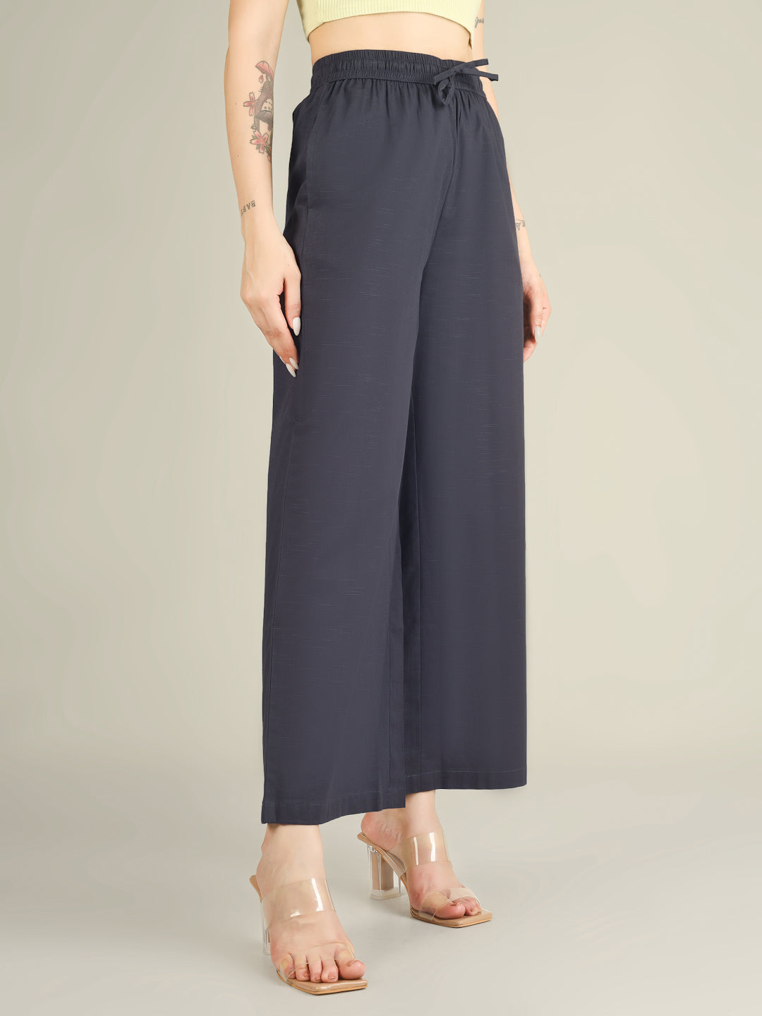 Slate Grey Premium Cotton Linen Trouser
