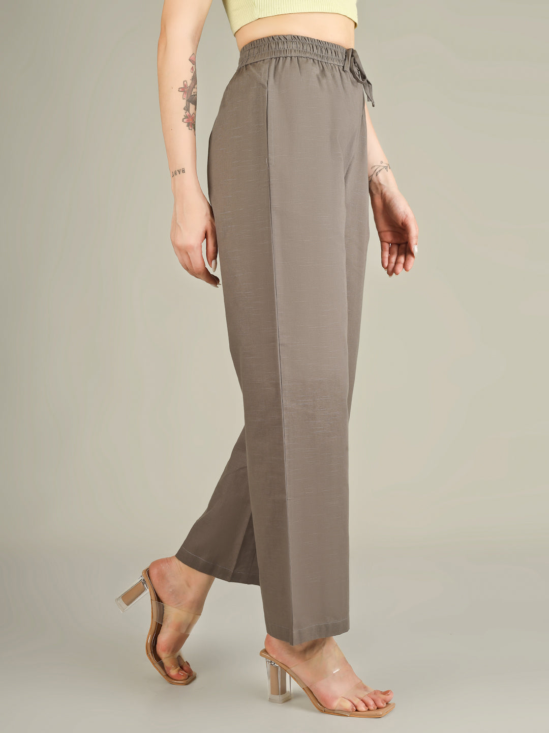 Grey Premium Cotton Linen Trouser